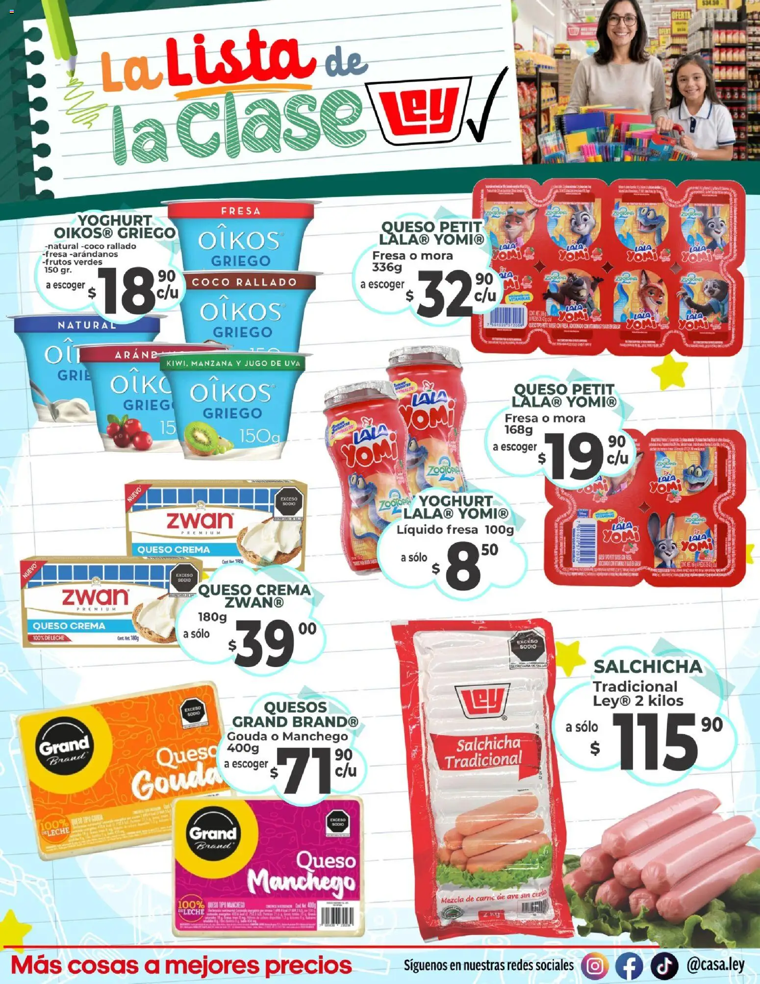 Nuevas ofertas de Casa Ley válidas en toda la República Mexicana desde el 27/08/2026. ¡Encuentra las mejores ofertas en Casa Ley folleto La Lista de la Clase! | Página: 14 | Productos: Coco, Salchicha, Queso, Uva