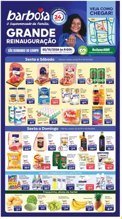 Barbosa Supermercados ofertas Reinauguração - Pré-Visualização do folheto da loja Barbosa Supermercados, válido de 02/10/2026