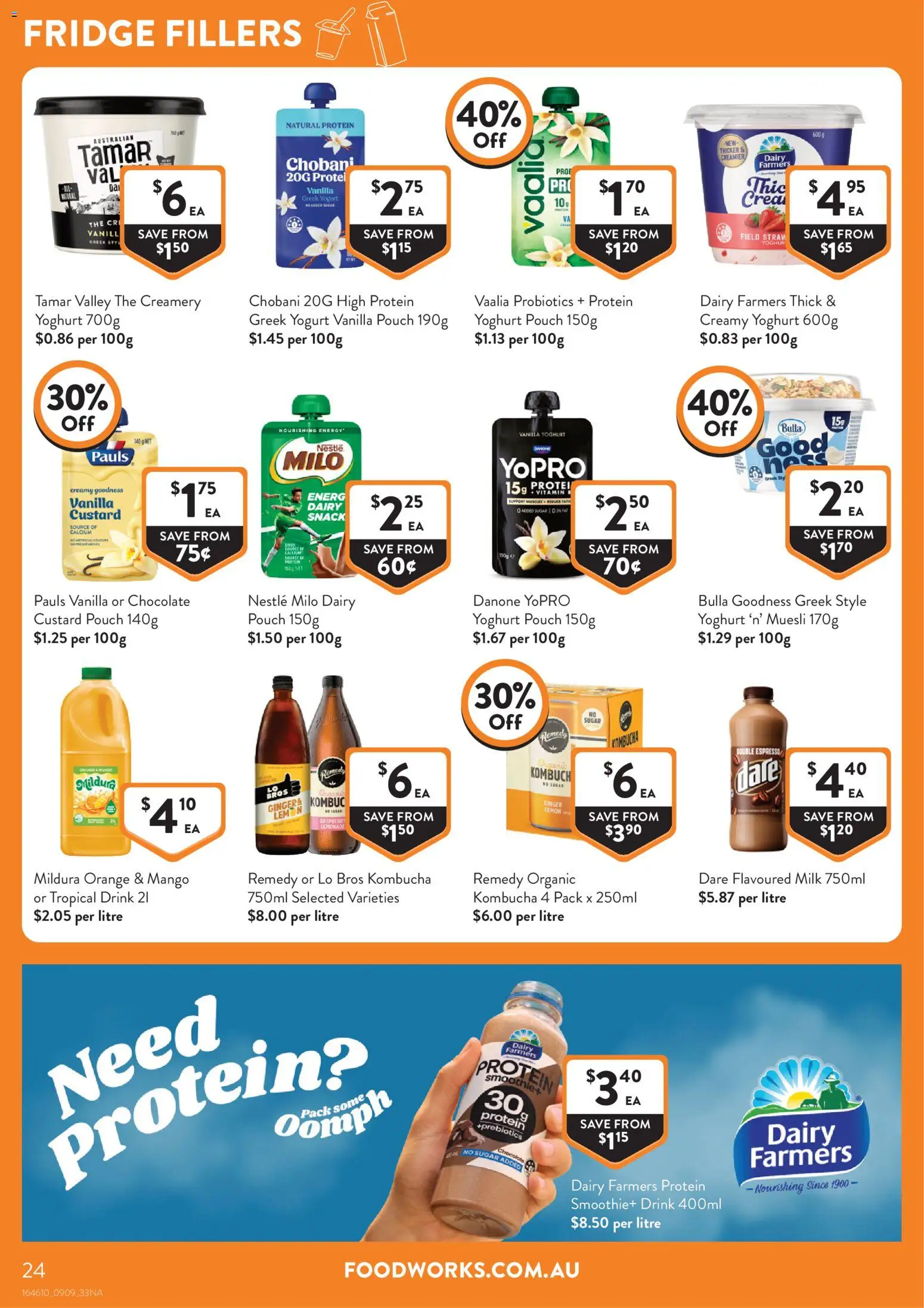 Foodworks catalogue - valid from 09/09/2026 | Page: 24 | Products: Yogurt, Chocolate, Sugar, Mango