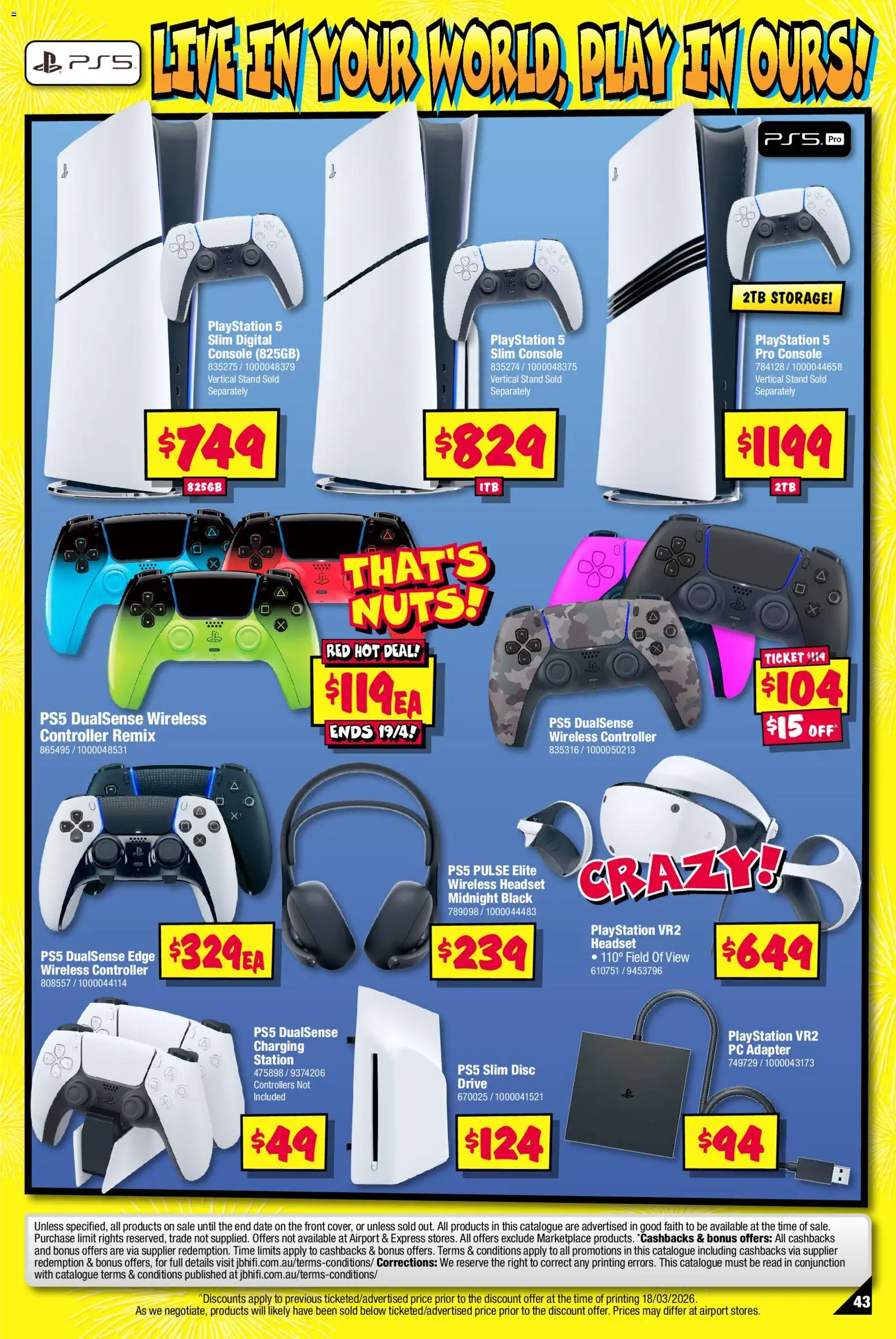 JB Hi-Fi catalogue - valid from 30/03/2026 | Page: 43 | Products: Date, Controller, Headset, Playstation