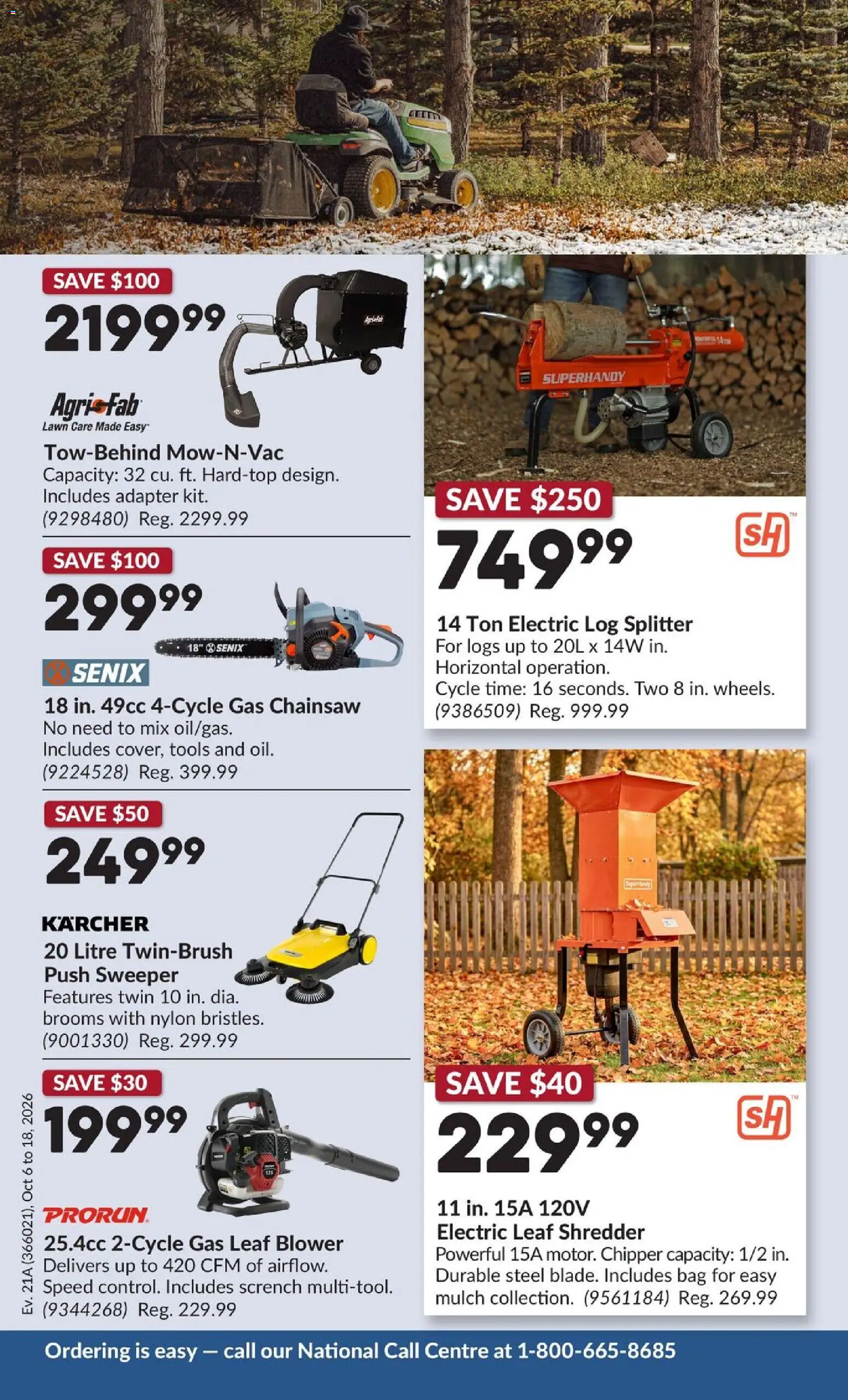 Princess Auto flyer valid from Oct 6, 2026 | Page: 12 | Products: Bag, Shredder, Chainsaw, Tools