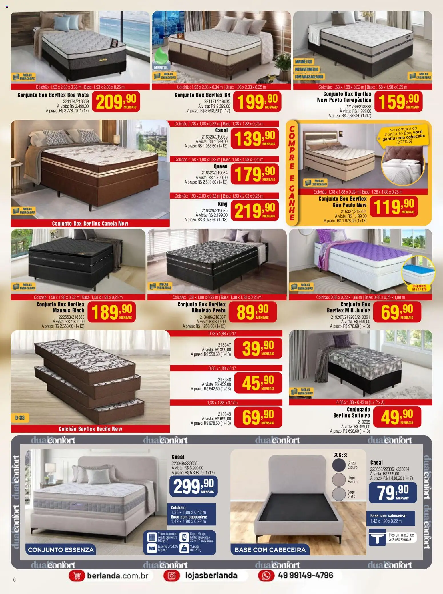 Berlanda Folheto - válido de 01.03.2026 | Página: 6 | Produtos: Colchão, Base, Canela