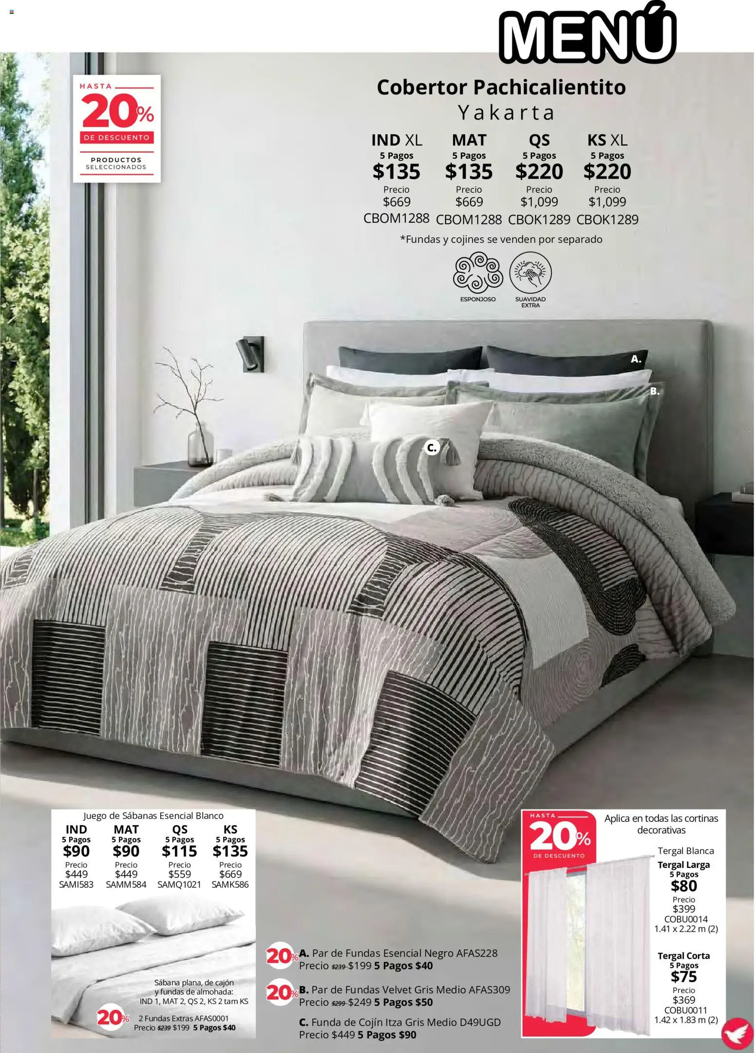 Nuevas ofertas de Colchas Concord válidas en toda la República Mexicana desde el 01/08/2026. ¡Encuentra las mejores ofertas en Colchas Concord catálogo Colección Cobertor! | Página: 9 | Productos: Cobertor, Juego, Sabanas, Cortinas