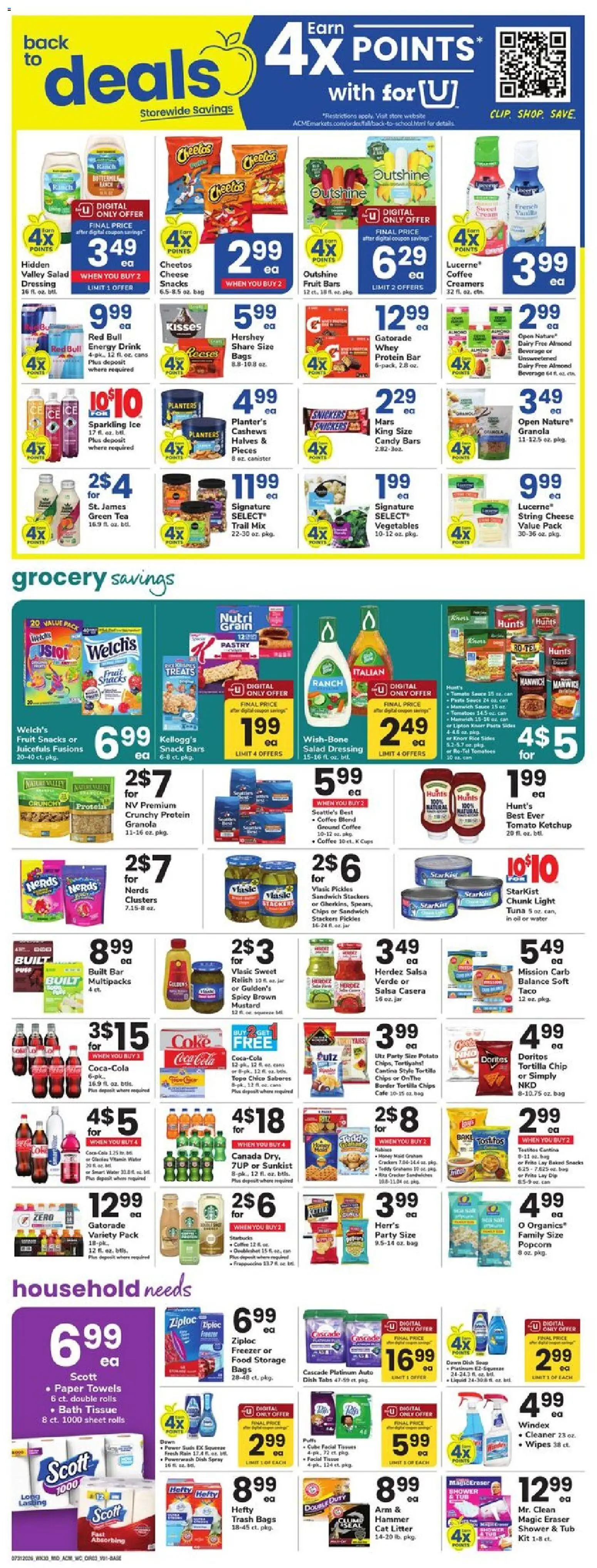 Acme Weekly Ad - valid from 07/31/2026 | Page: 3 | Products: Bath, Candy, Cheese, Energy drink
