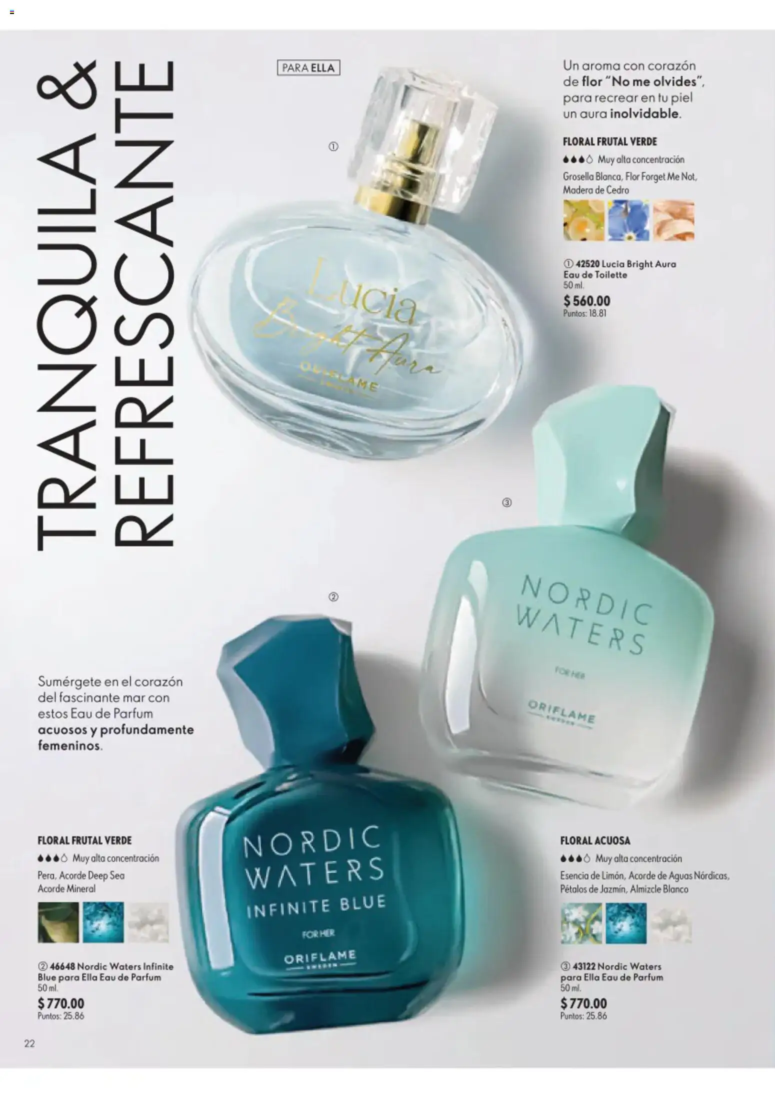 Nuevas ofertas de Oriflame válidas en toda la República Mexicana desde el 22/08/2026. ¡Encuentra las mejores ofertas en Oriflame campaña 12 2026! | Página: 22 | Productos: Eau de toilette