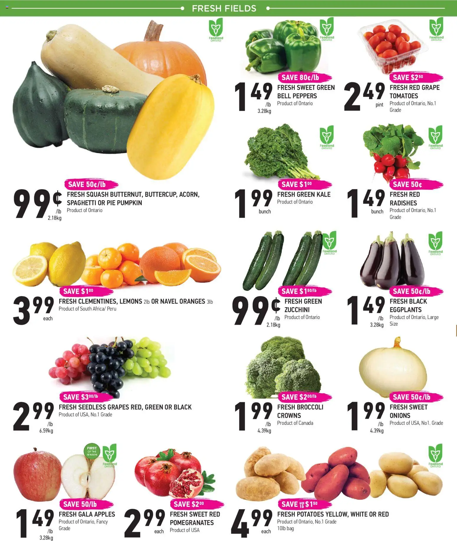 Coppas Fresh Market flyer valid from Sep 24, 2026 | Page: 2 | Products: Zucchini, Radishes, Pumpkin, Oranges