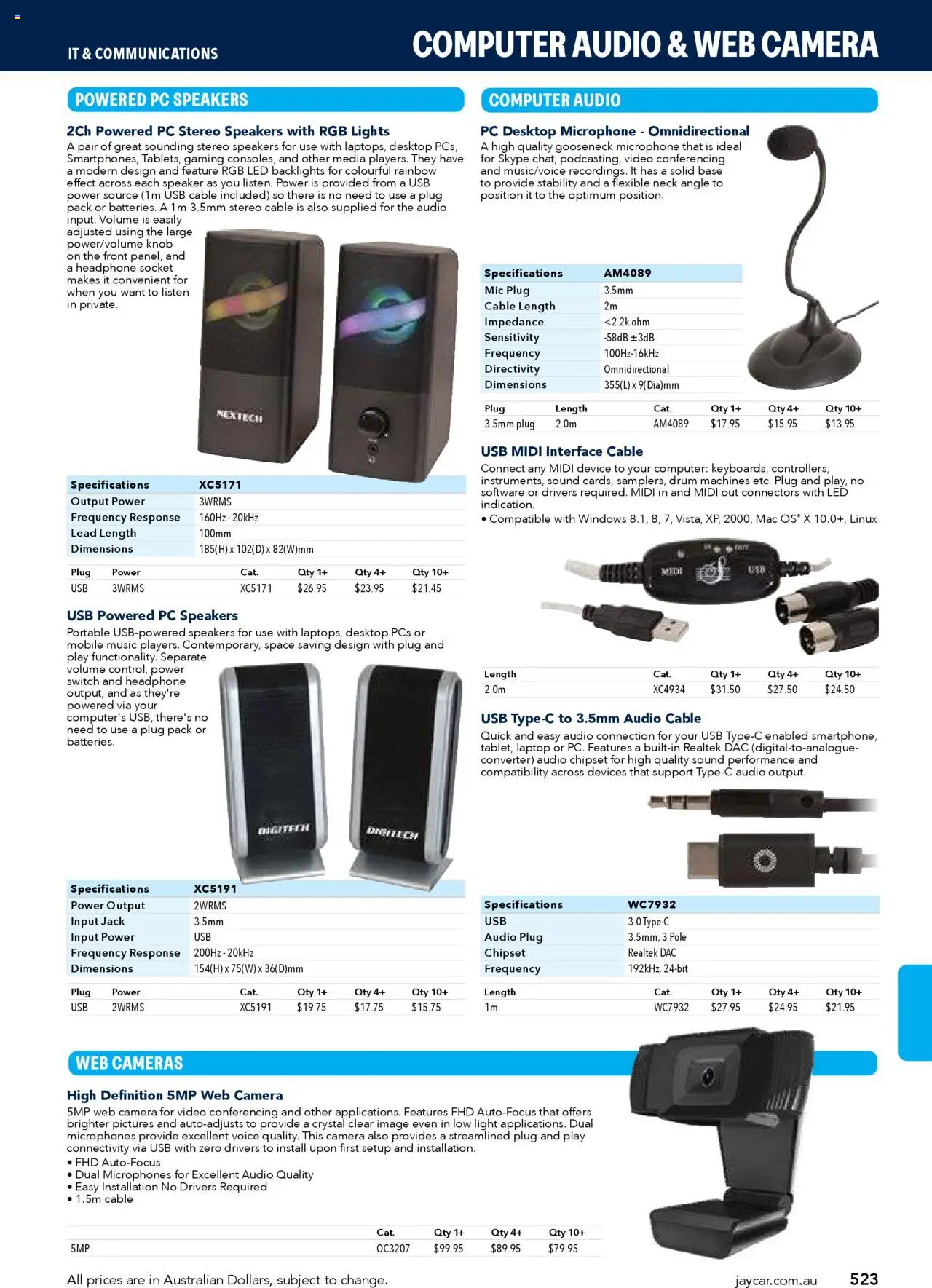 Jaycar catalogue - valid from 09/07/2025 | Page: 523 | Products: Socket, Computer, Camera, Video