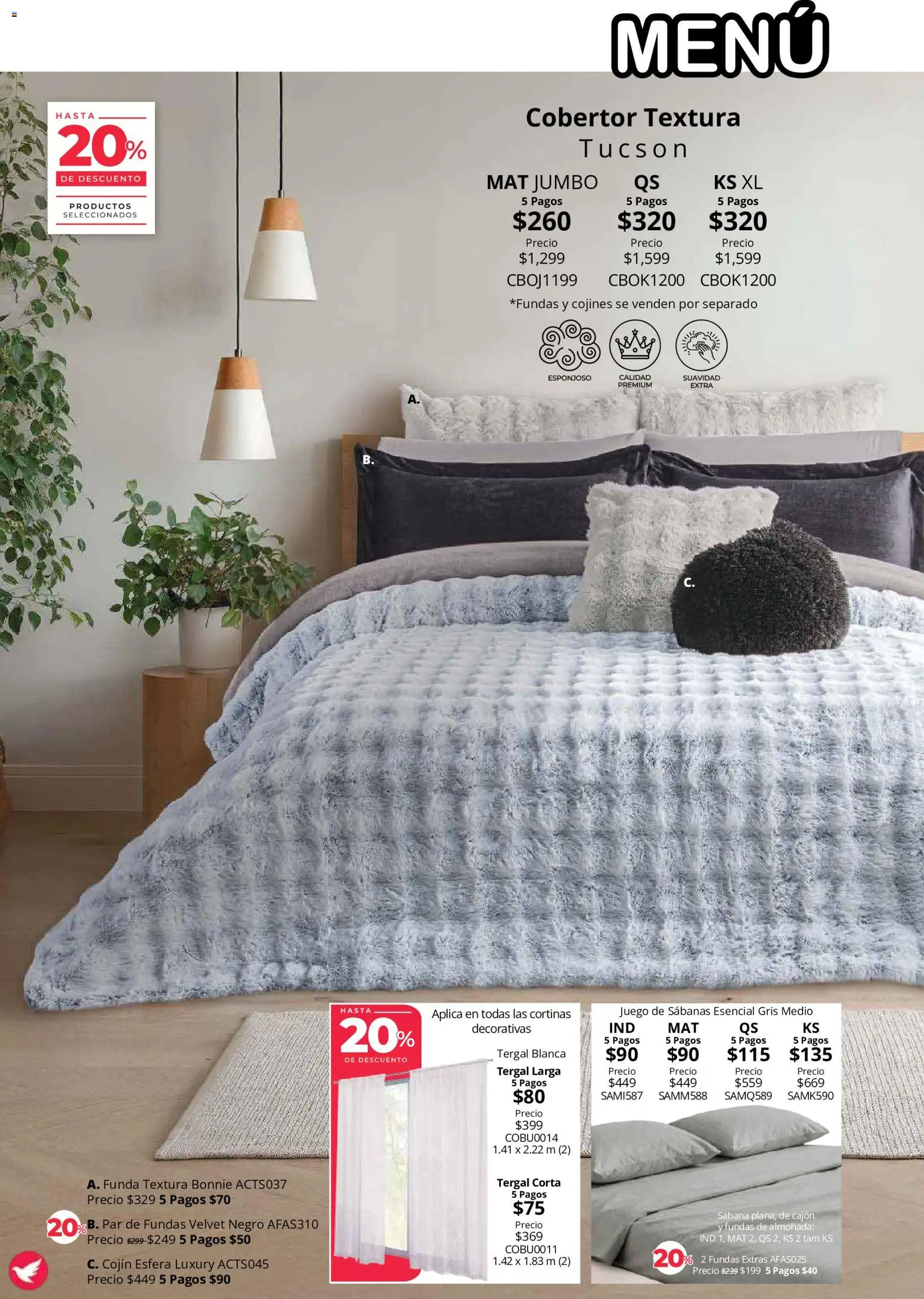 Nuevas ofertas de Colchas Concord válidas en toda la República Mexicana desde el 01/08/2026. ¡Encuentra las mejores ofertas en Colchas Concord catálogo Colección Cobertor! | Página: 54 | Productos: Cobertor, Juego, Almohada, Cortinas