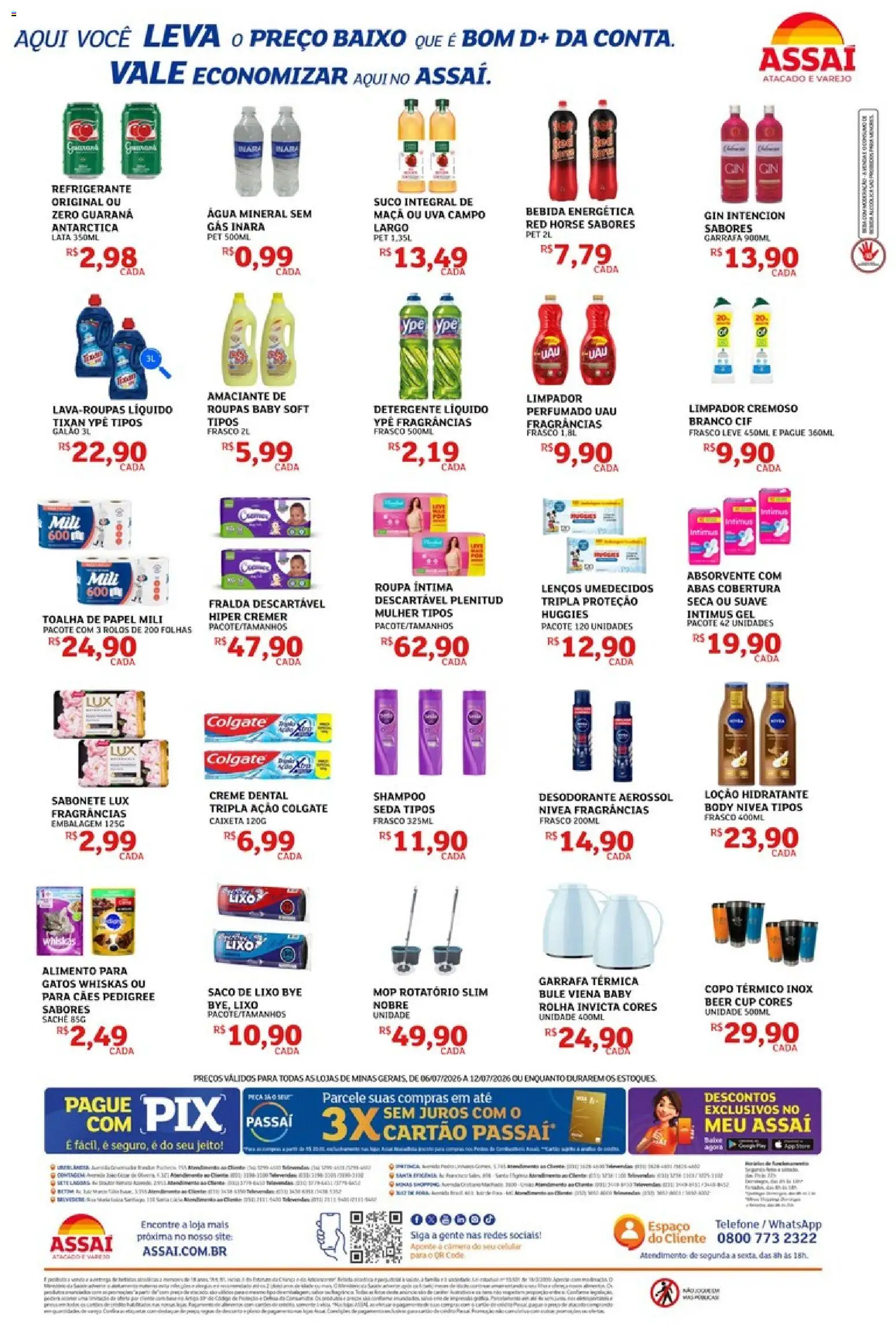 Assaí Atacadista Folheto - válido de 06/07/2026 | Página: 3 | Produtos: Desodorante, Detergente, Creme, Sabonete