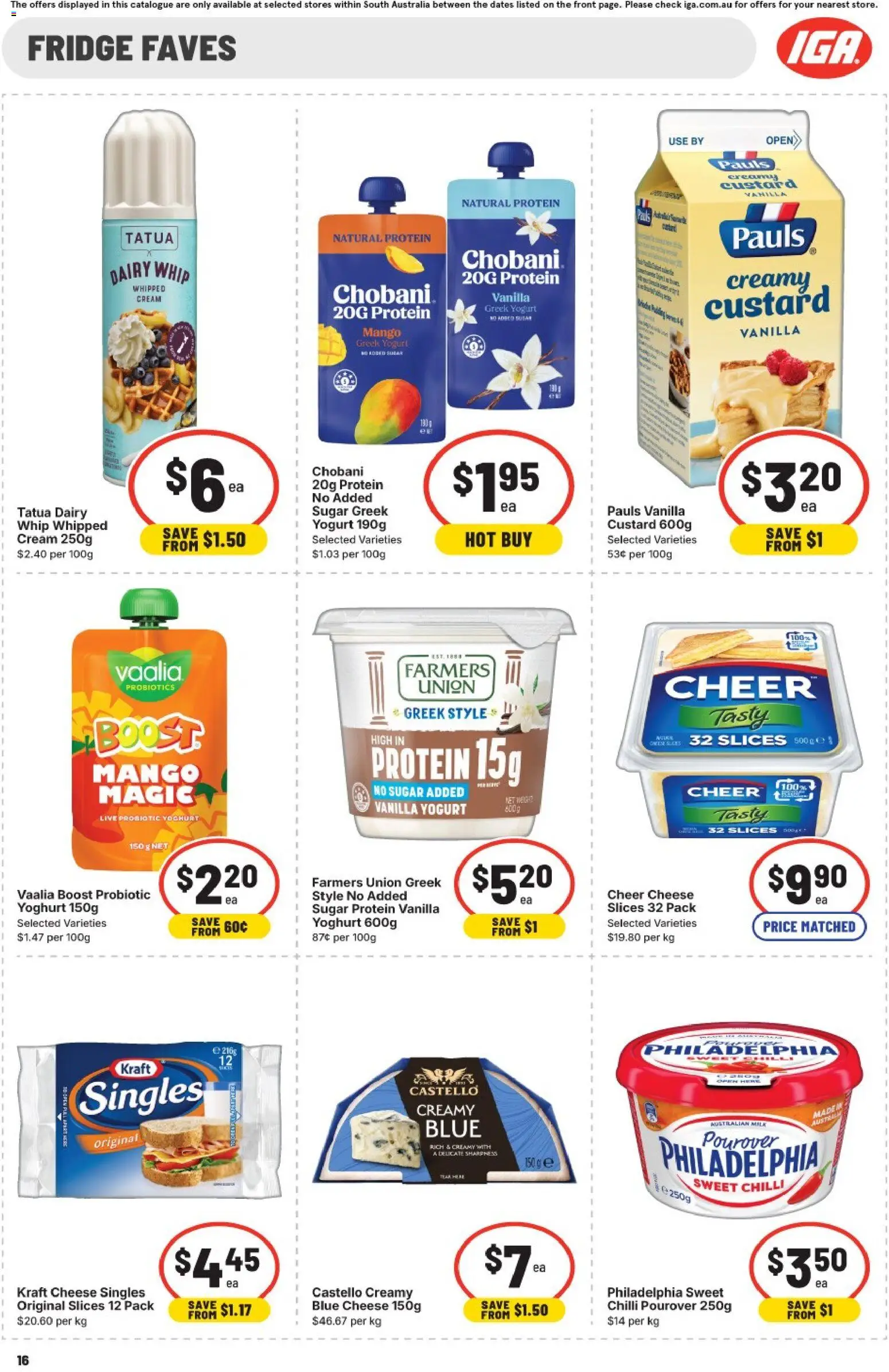 IGA catalogue - valid from 27.05.2026 | Page: 12 | Products: Cheese, Yoghurt, Cream, Fridge