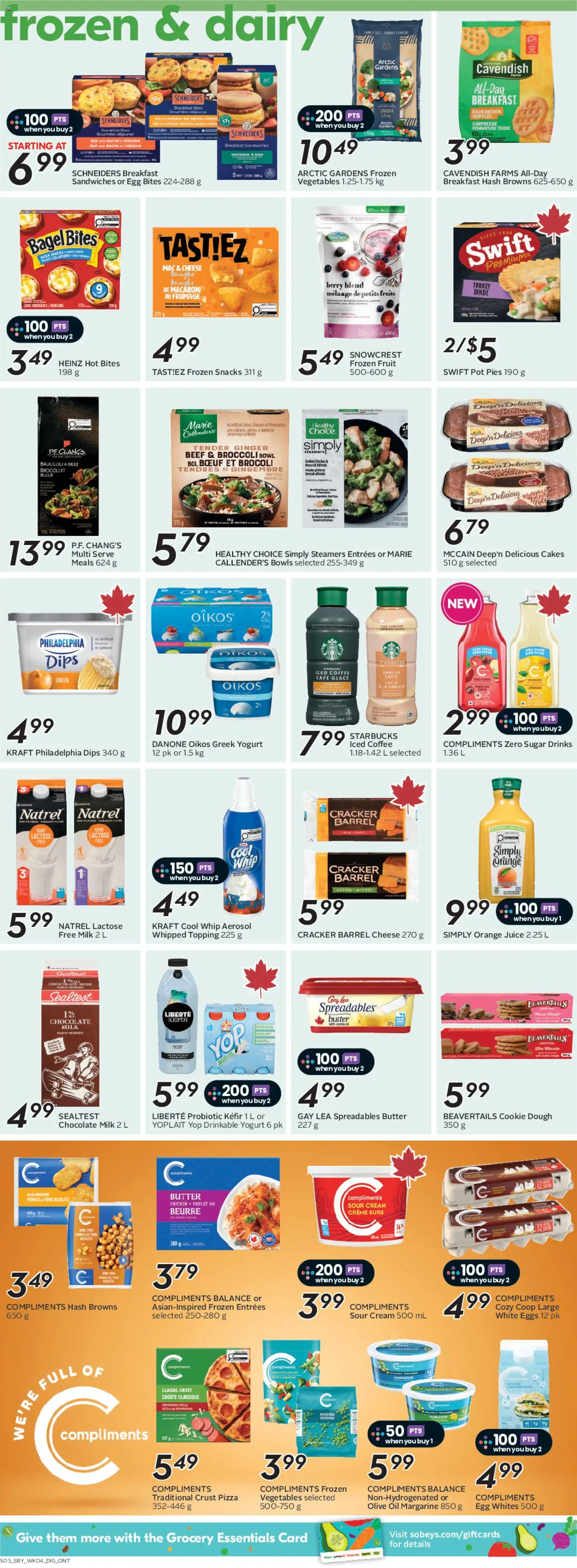 Sobeys flyer valid from 21.05.2026 | Page: 11 | Products: Coffee, Chocolate, Pizza, Juice