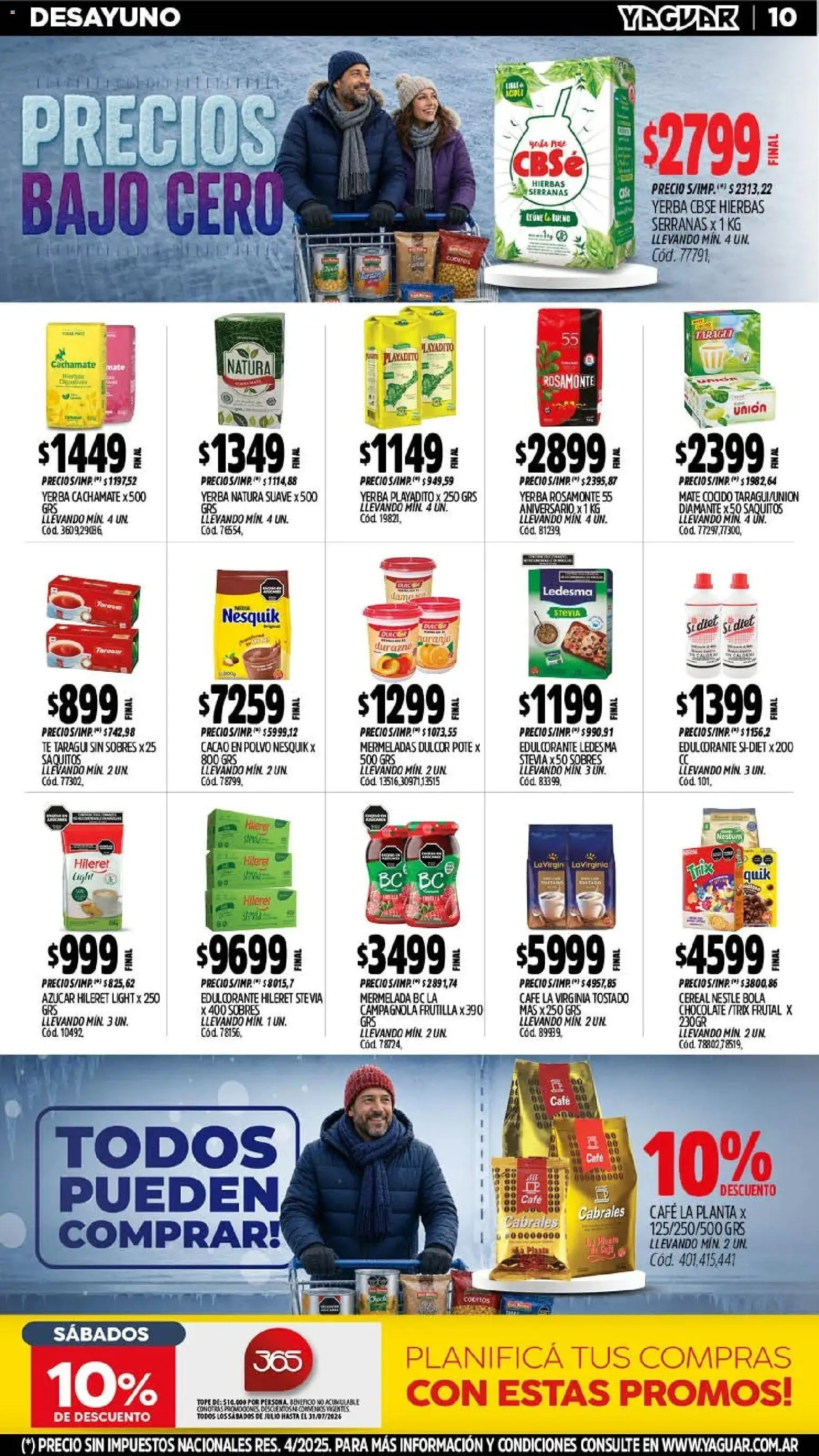 Yaguar - Oferta Semanal Trelew │ válido desde el 27/07/2026 | Página: 13 | Productos: Polvo, Edulcorante, Chocolate, Cacao