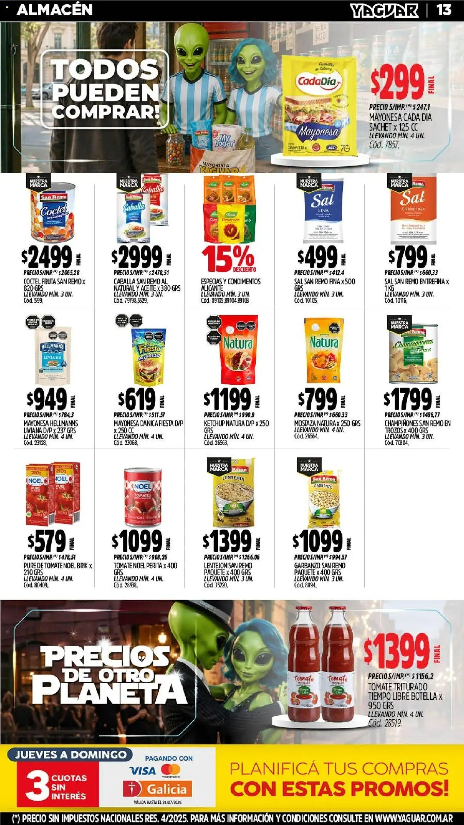Yaguar - Oferta Semanal Parque Chacabuco │ válido desde el 06/07/2026 | Página: 14 | Productos: Botella, Ketchup, Mostaza, Pure de Tomate