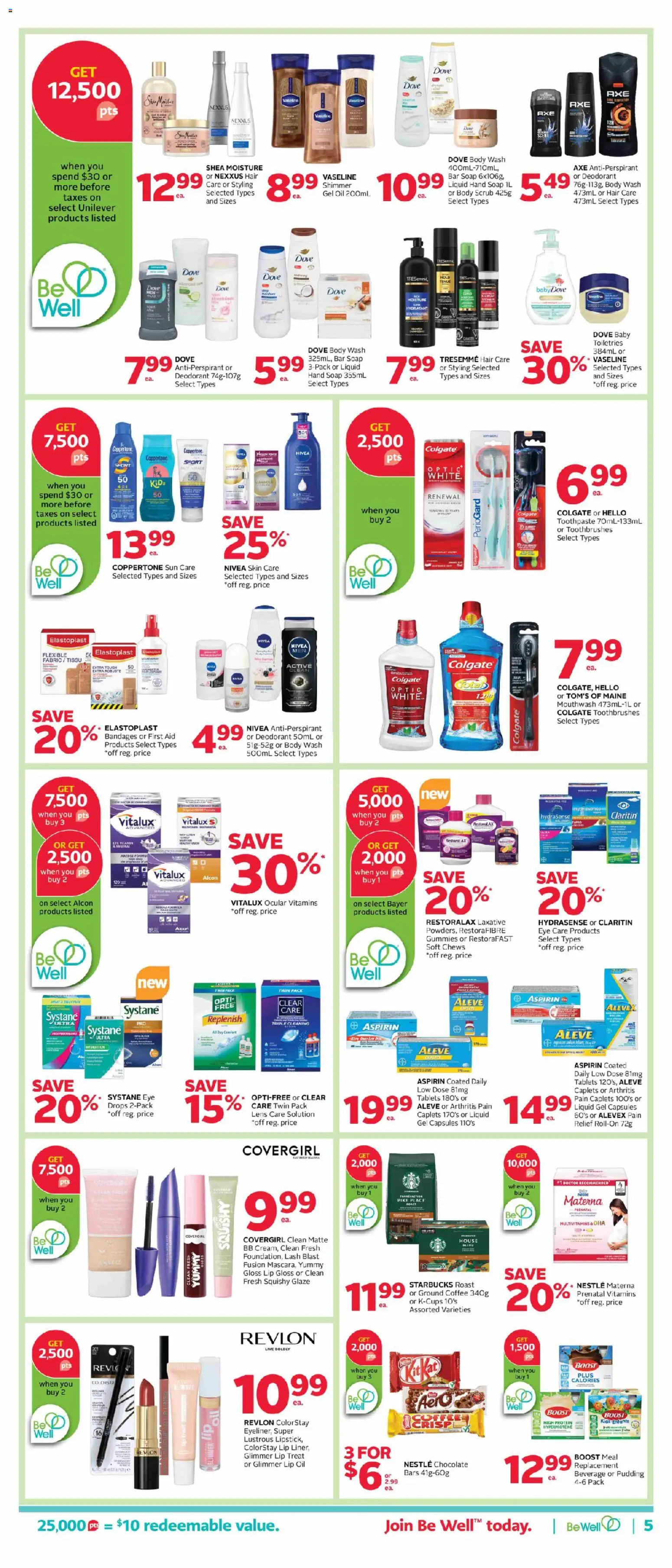 Rexall flyer valid from Jul 31, 2026 | Page: 13 | Products: Soap, Antiperspirant, Toothpaste, Ground coffee