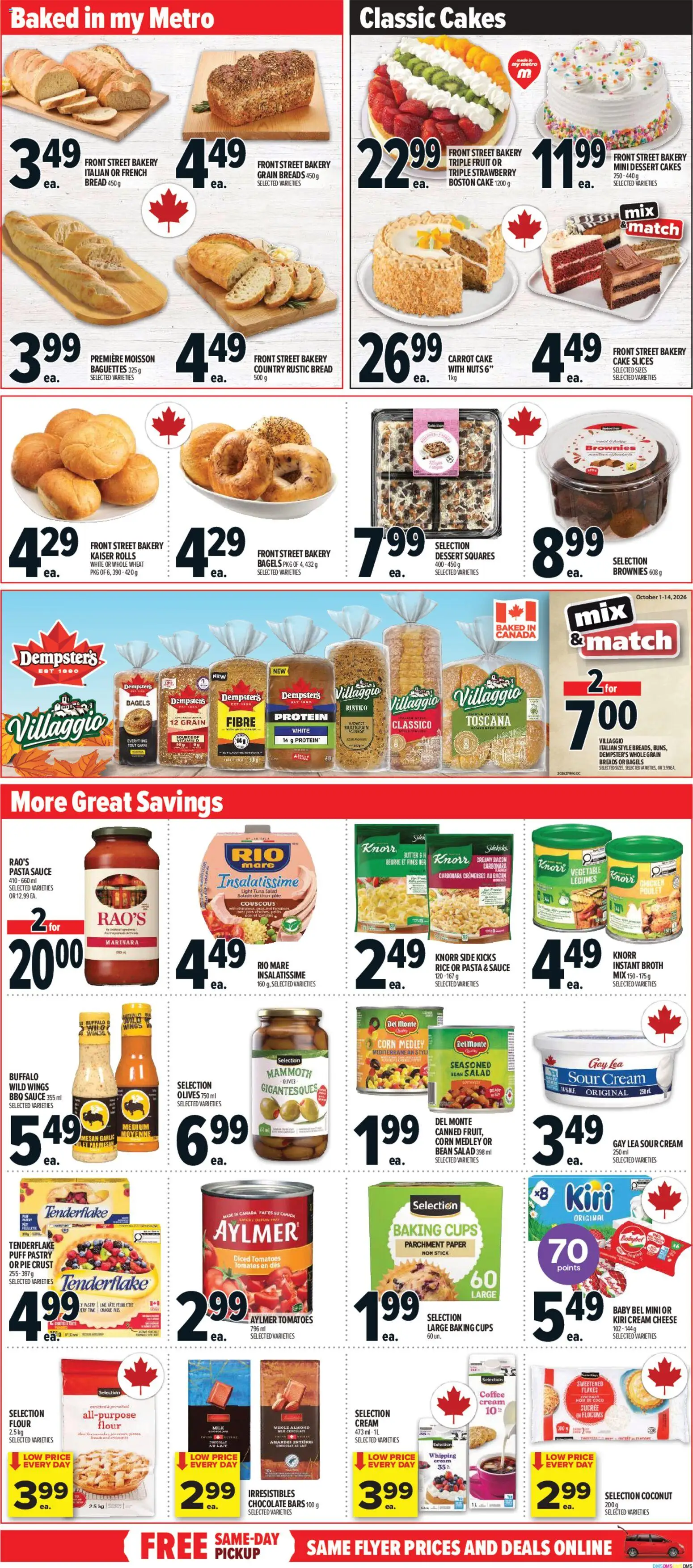 Metro flyer valid from Sep 24, 2026 | Page: 9 | Products: Rice, Cream, Bread, Tomatoes
