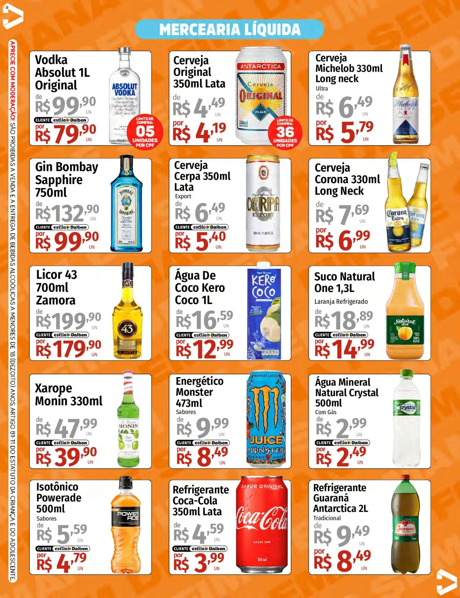 Supermercado Dalben Folheto - válido de 15.05.2026 | Página: 3 | Produtos: Coco, Guaraná, Suco, Refrigerante