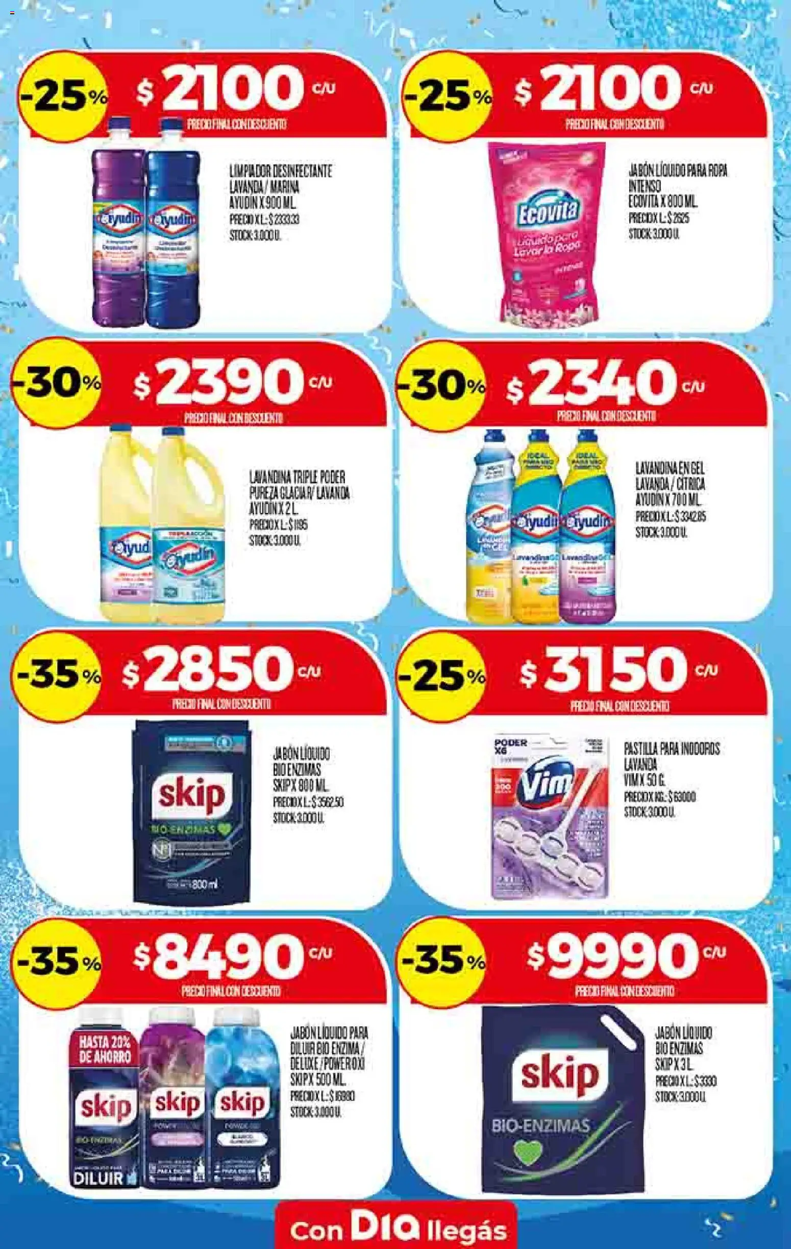Supermercado DIA Ofertas │ válido desde el 17.06.2026 | Página: 27 | Productos: Lavandina, Jabón, Ropa, Limpiador