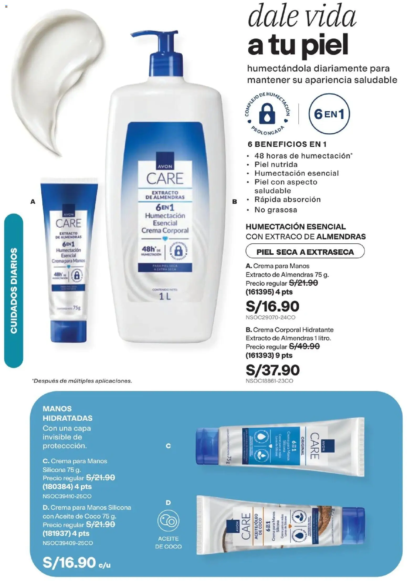 Catálogo Avon válido desde 22/07/2026 | Página: 133 | Productos: Aceite, Almendras, Coco, Crema para manos