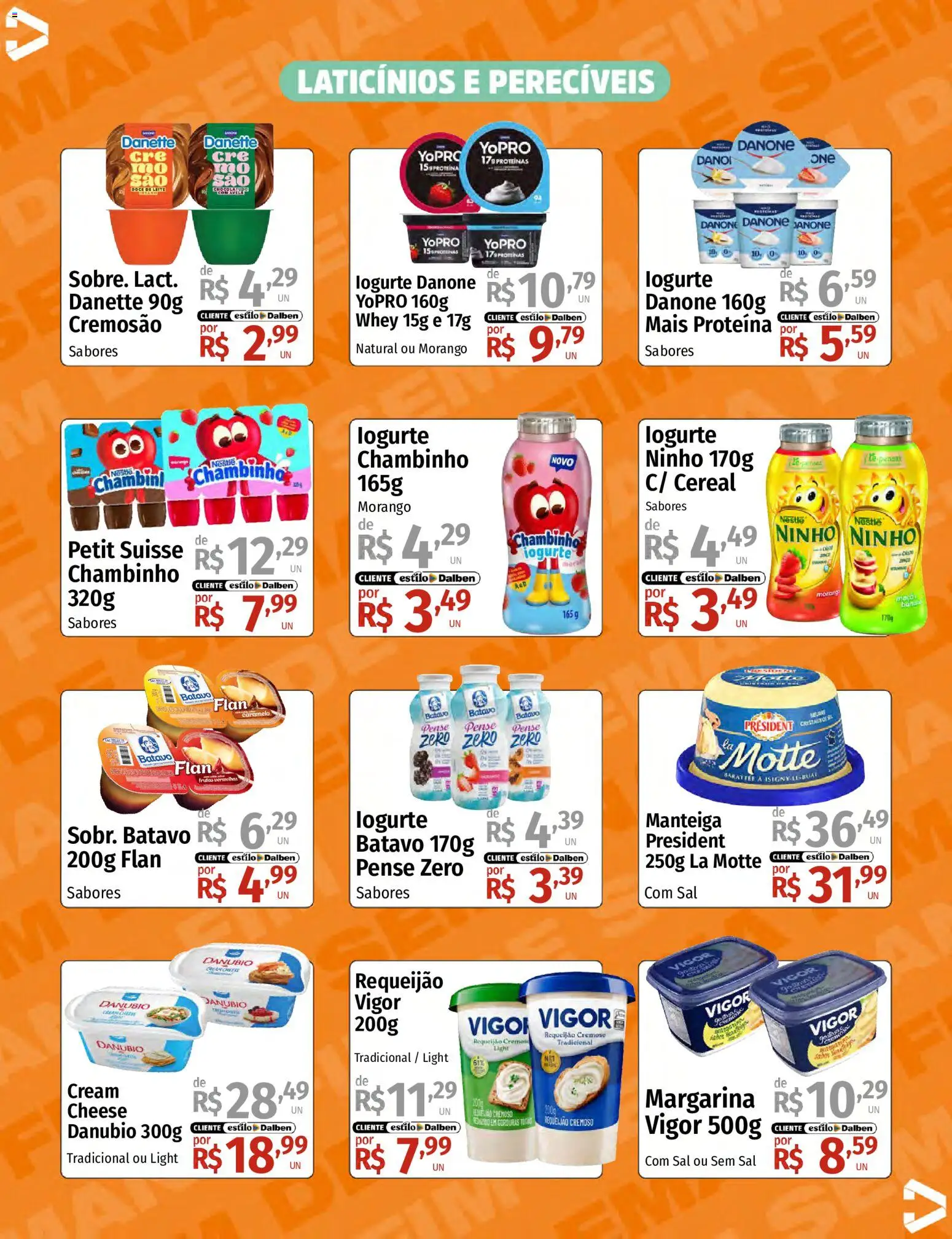 Supermercado Dalben Folheto - válido de 12.06.2026 | Página: 9 | Produtos: Leite, Iogurte, Doce de leite, Margarina