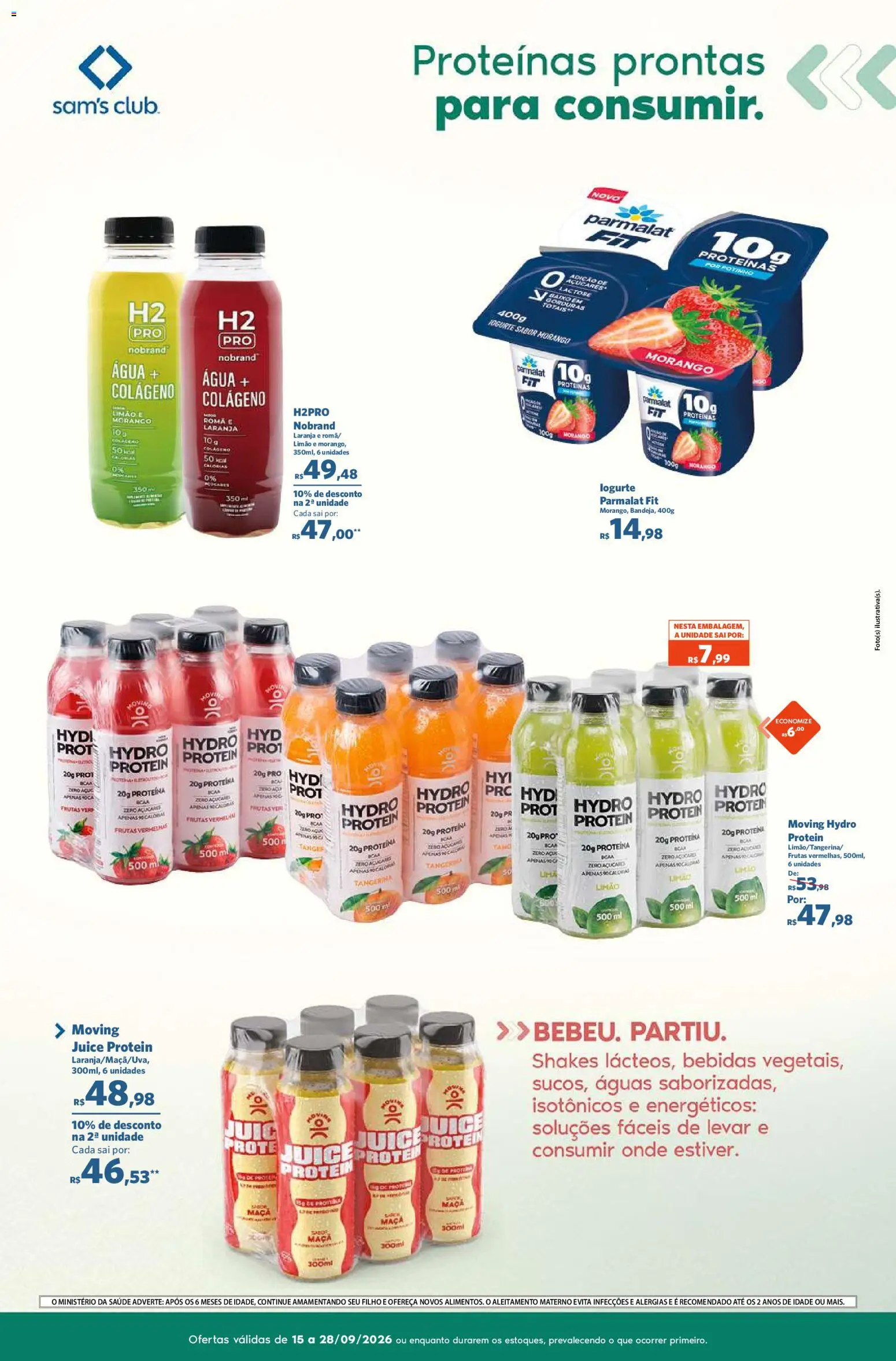 Sam's Club Folheto - válido de 15/09/2026 | Página: 5 | Produtos: Frutas, Colágeno, Água, Proteína