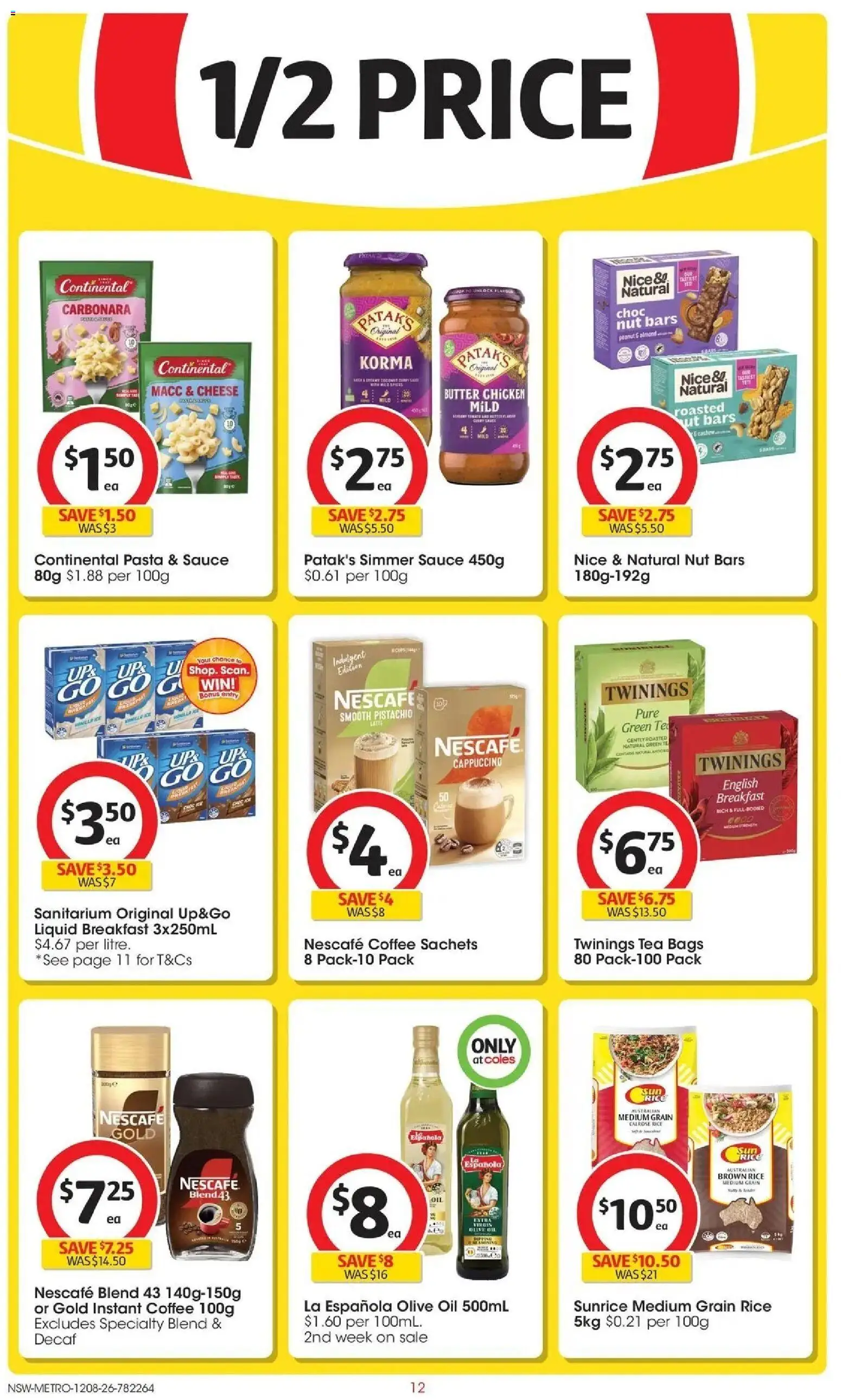 Coles catalogue - valid from 12/08/2026 | Page: 12 | Products: Cheese, Coffee, Sachets, Cappuccino