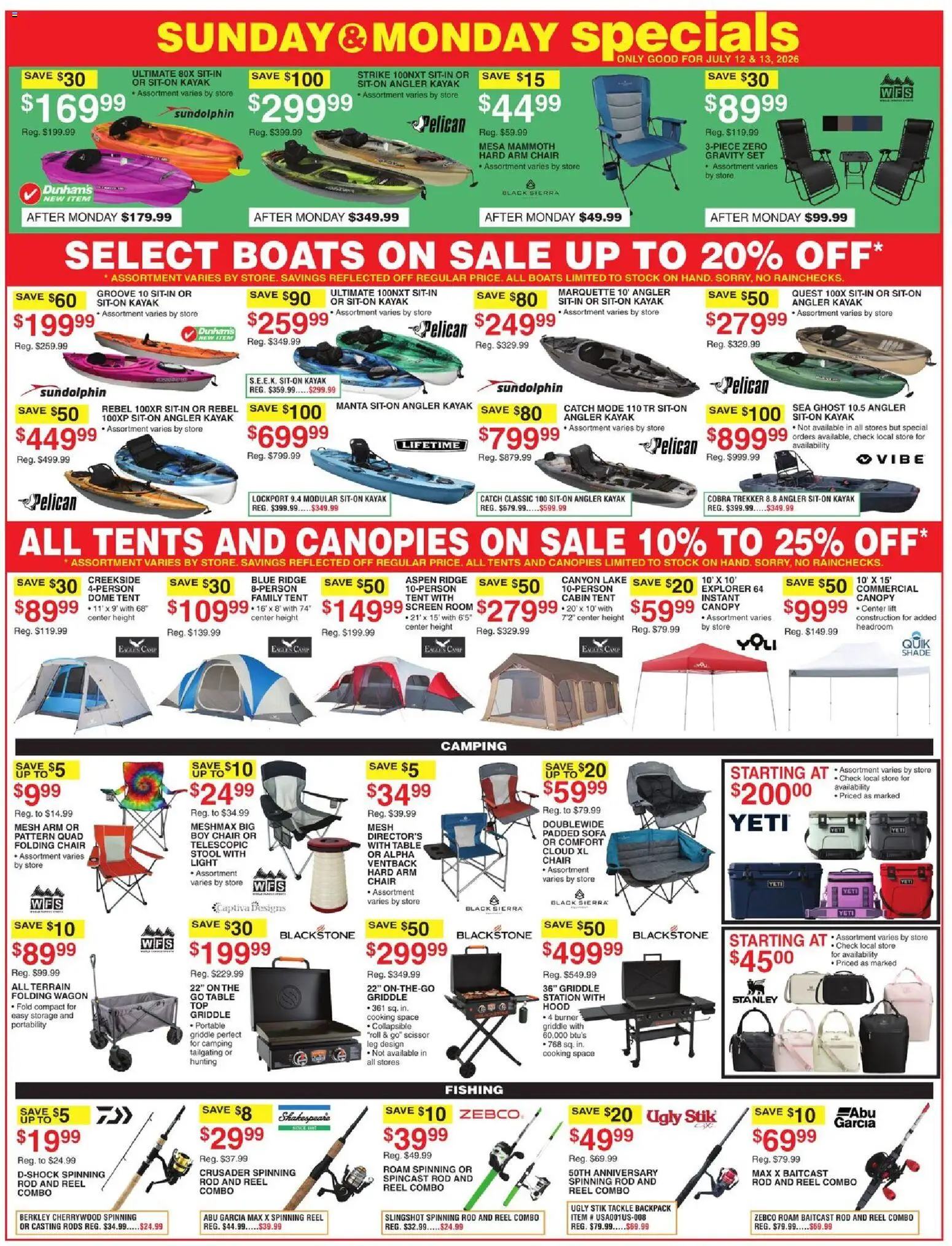 Dunham's Sports Weekly Ad - valid from 07/11/2026 | Page: 9 | Products: Ridge, Tent, Backpack, Rod