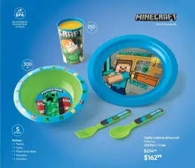 Vista previa de Vajilla redonda Minecraft Plástico., Vajilla redonda Minecraft Plástico., nuevo folleto de la tienda, válido en México a partir del 10/07/2026 | Página: 25