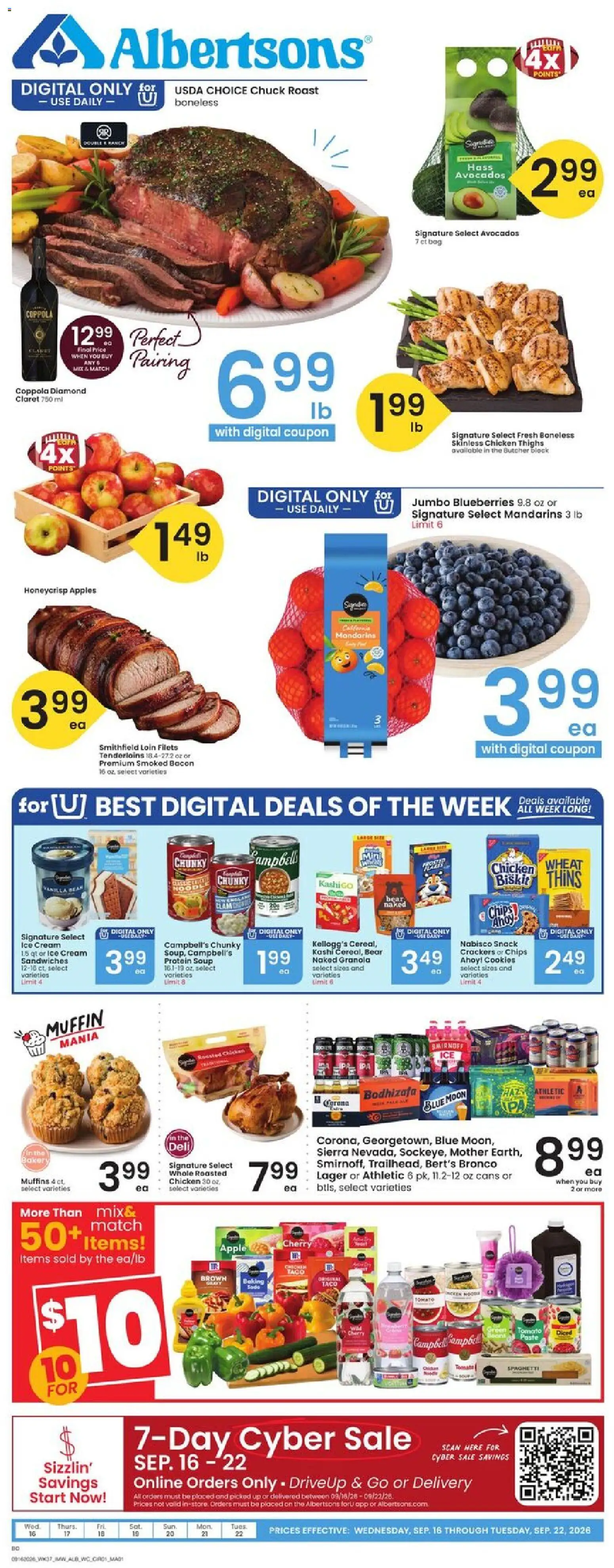 Albertsons Wednesday, September 16 Top Hampers