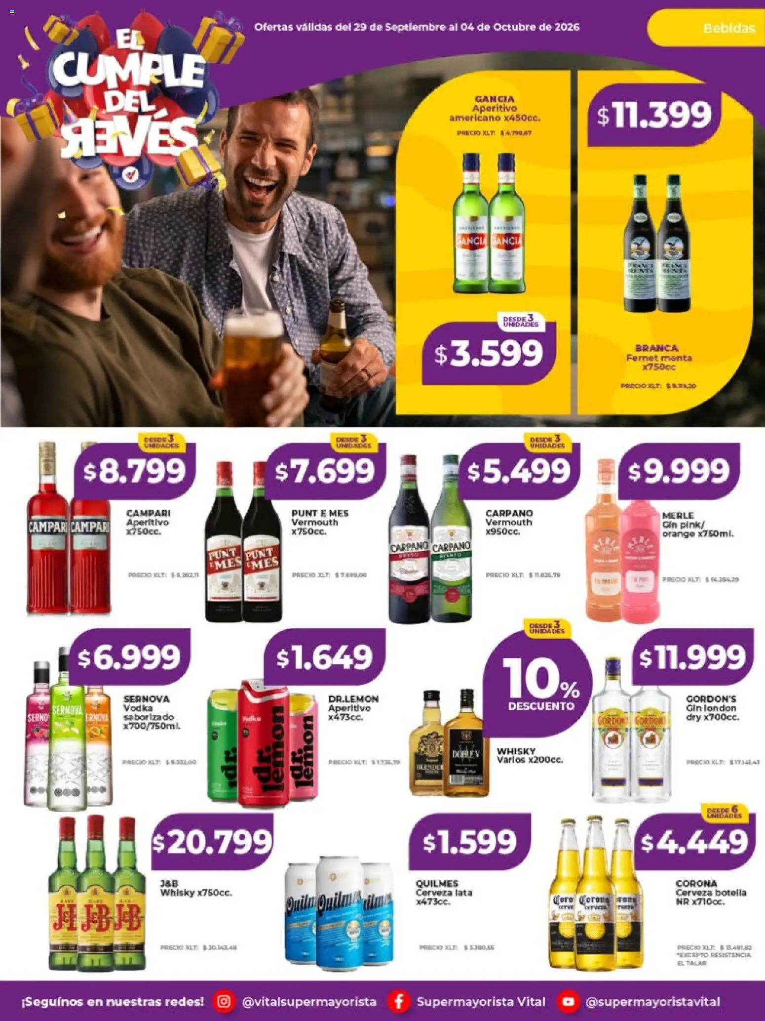 Vital - Ofertas │ válido desde el 29/09/2026 | Página: 15 | Productos: Vodka, Bebidas, Gin, Cerveza