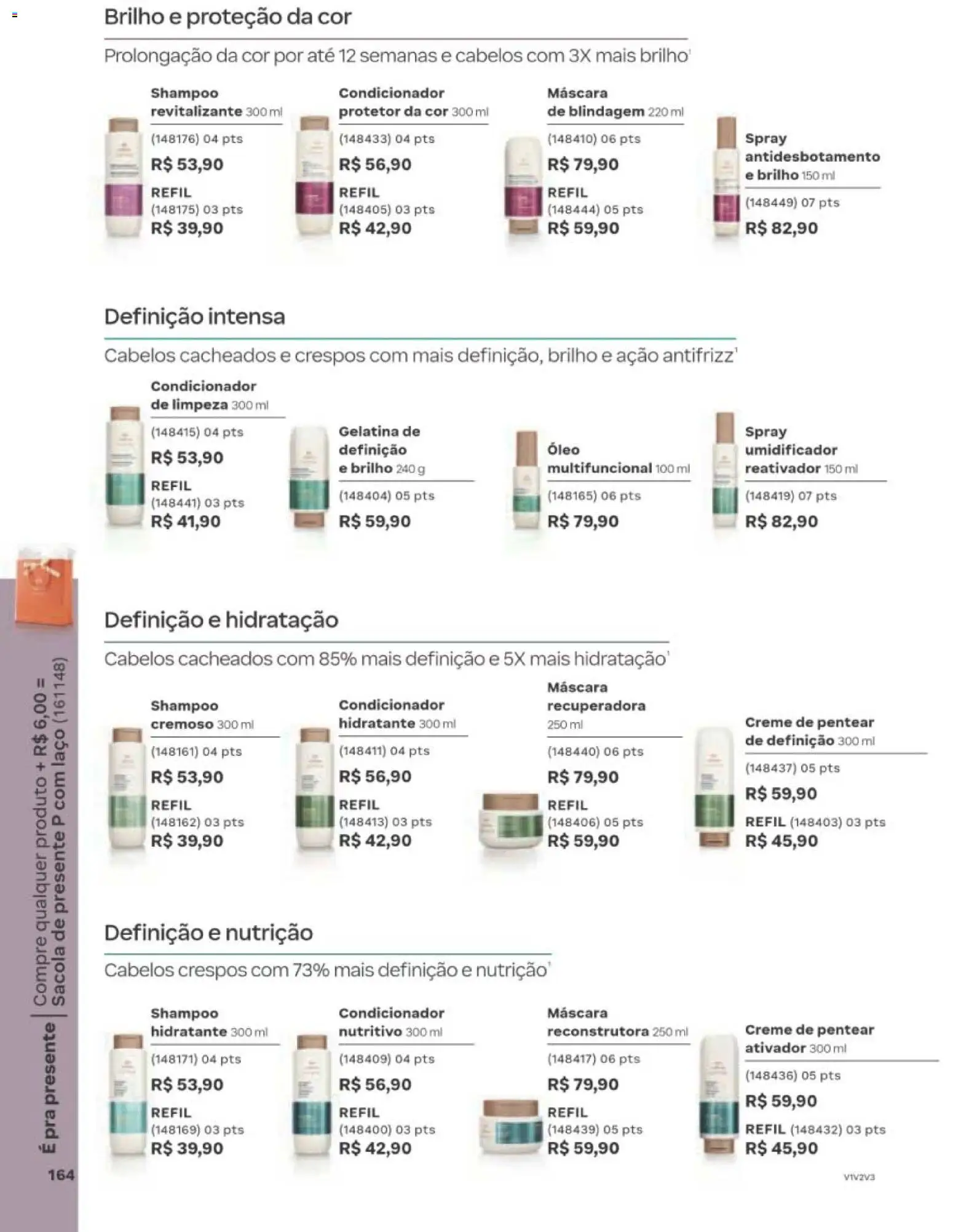 Natura Folheto - válido de 29/06/2026 | Página: 164 | Produtos: Condicionador, Multifuncional, Creme, Umidificador