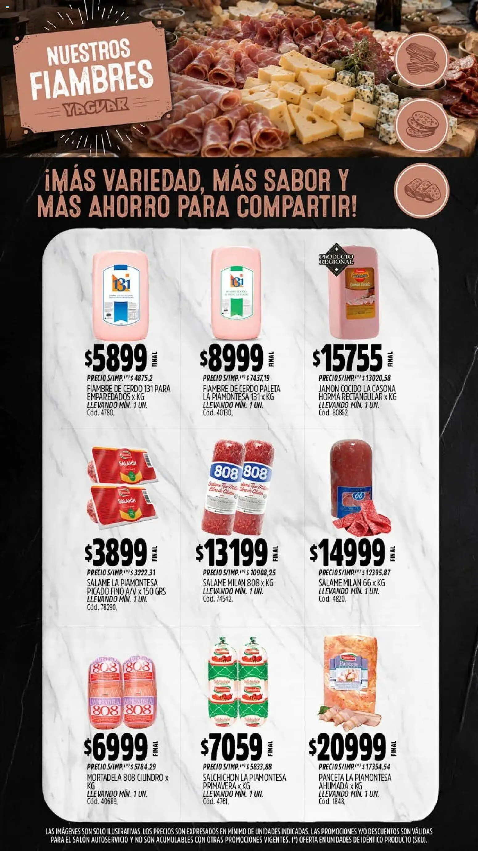 Yaguar - Oferta Semanal San Juan │ válido desde el 27/07/2026 | Página: 8 | Productos: Jamón cocido, Mortadela, Panceta, Jamón