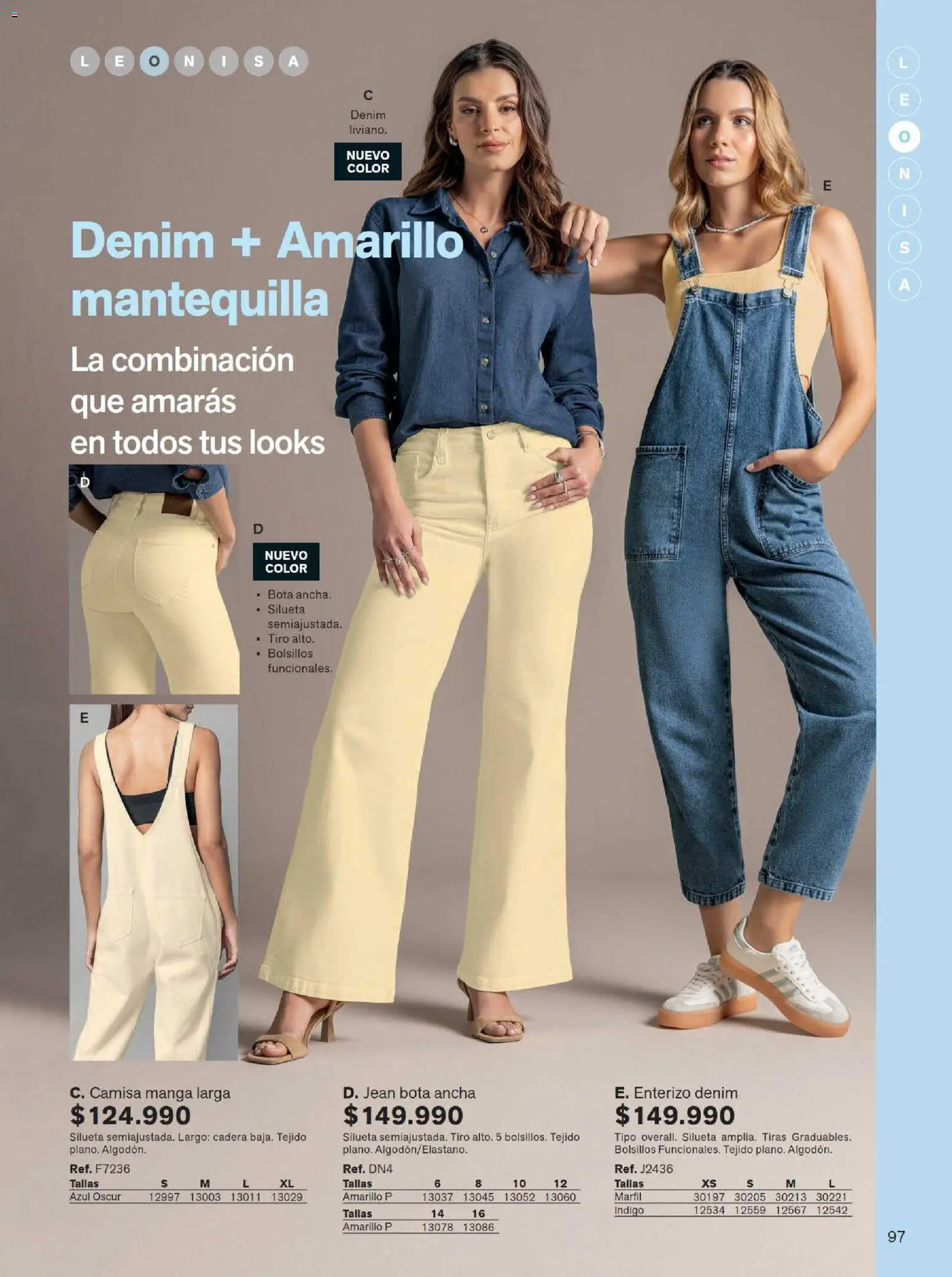 Leonisa revista - valida desde el 15/07/2026 | Página: 97 | Productos: Jean, Mantequilla, Combinación, Camisa