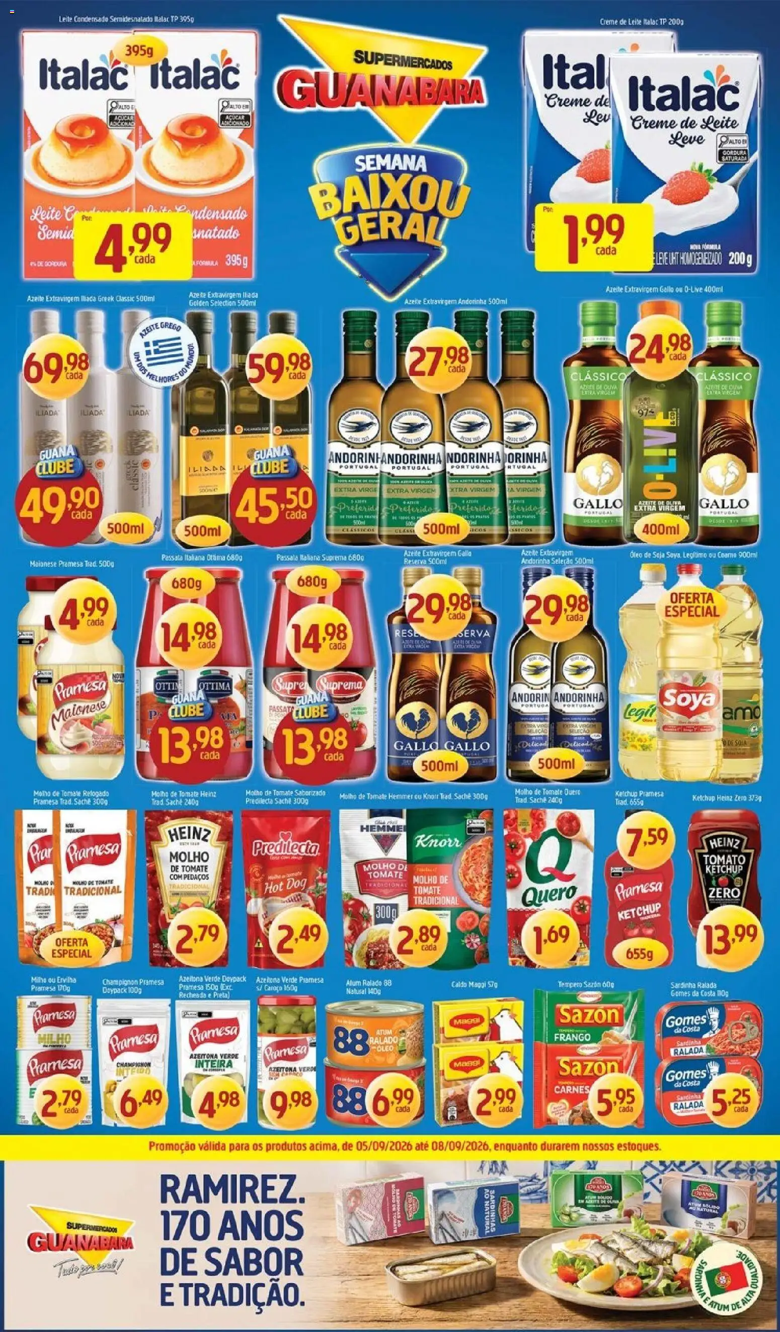 Supermercados Guanabara Folheto - válido de 05/09/2026 | Página: 3 | Produtos: Tomate, Óleo, Creme, Knorr