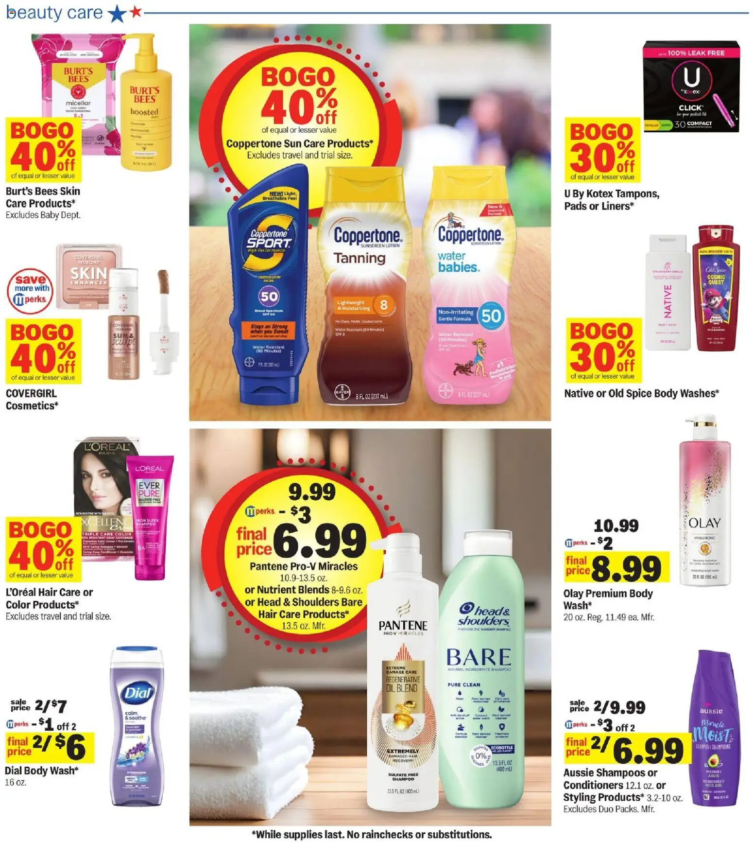 Meijer Weekly Ad - valid from 07/15/2026 | Page: 33 | Products: Oil, Sunscreen, Pads, Iron