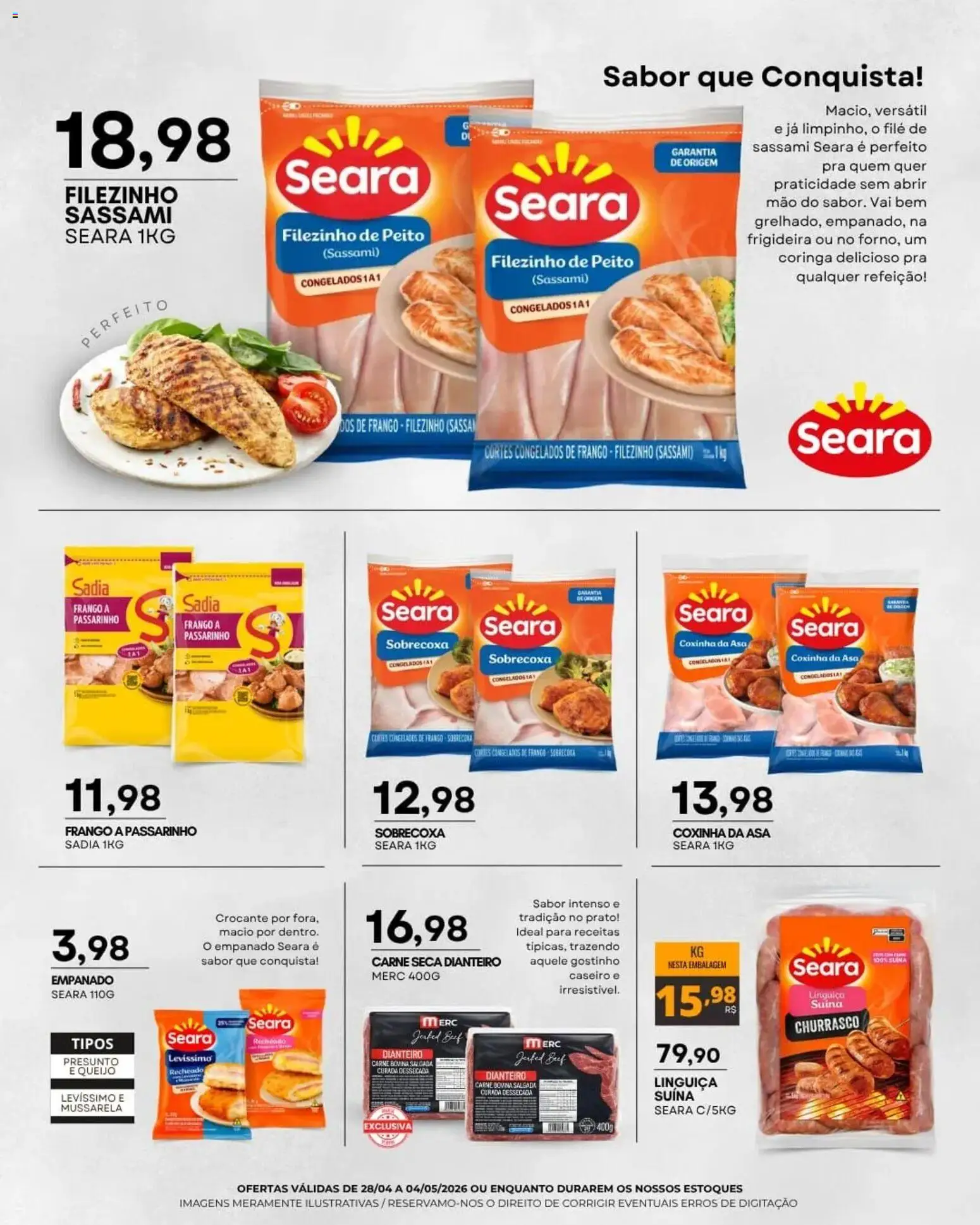 Mercadão Atacadista Folheto - válido de 28.04.2026 | Página: 2 | Produtos: Frigideira, Queijo, Presunto, Frango