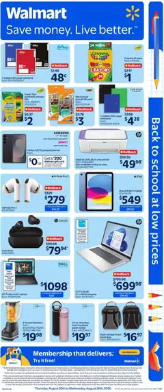 Preview of Walmart flyer - Back to school from shop Walmart valid from Aug 20, 2026
