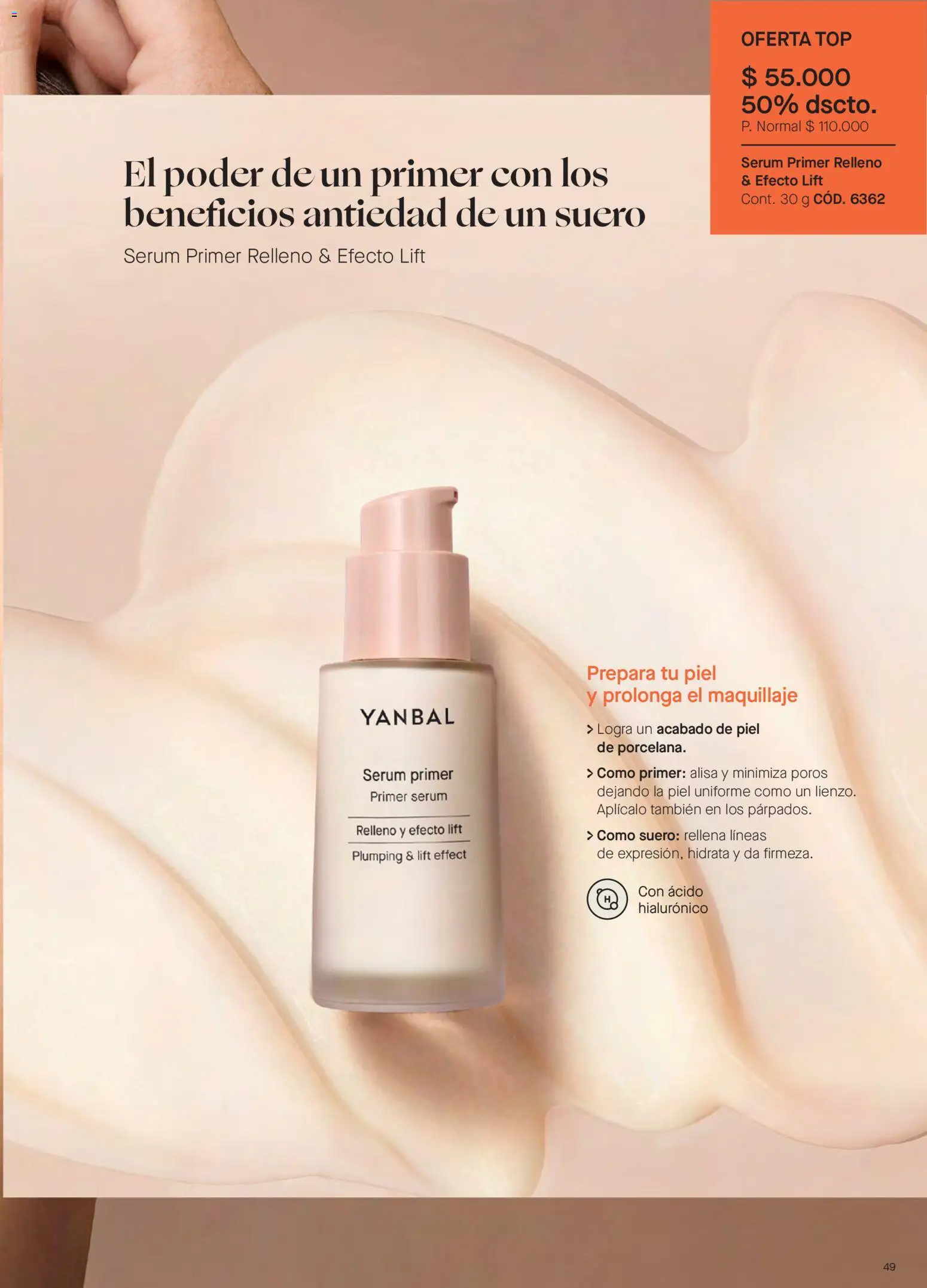 Yanbal revista - valida desde el 15/08/2026 | Página: 49 | Productos: Serum, Top, Maquillaje