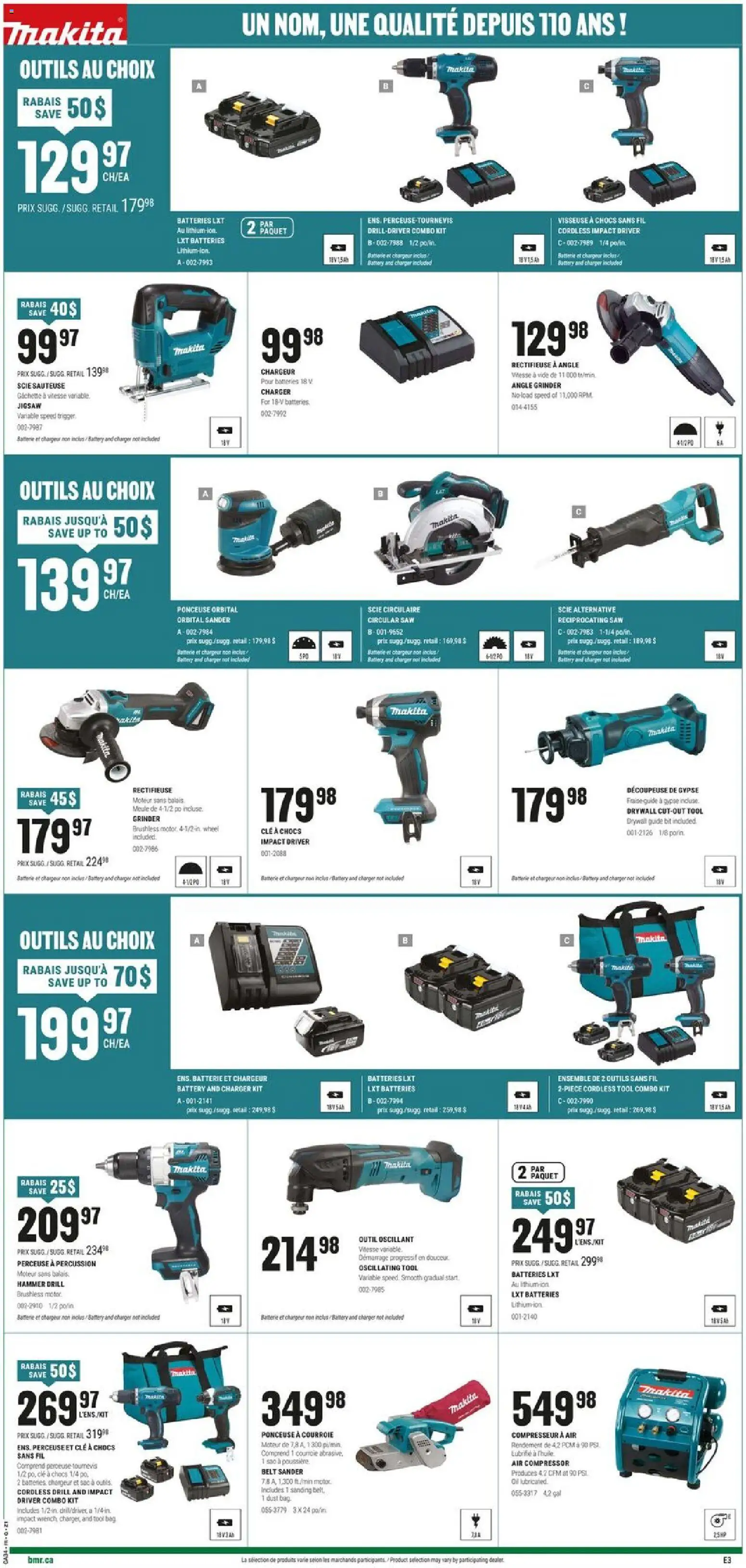 BMR flyer valid from Aug 20, 2026 | Page: 7 | Products: Belt, Compressor, Grinder, Battery