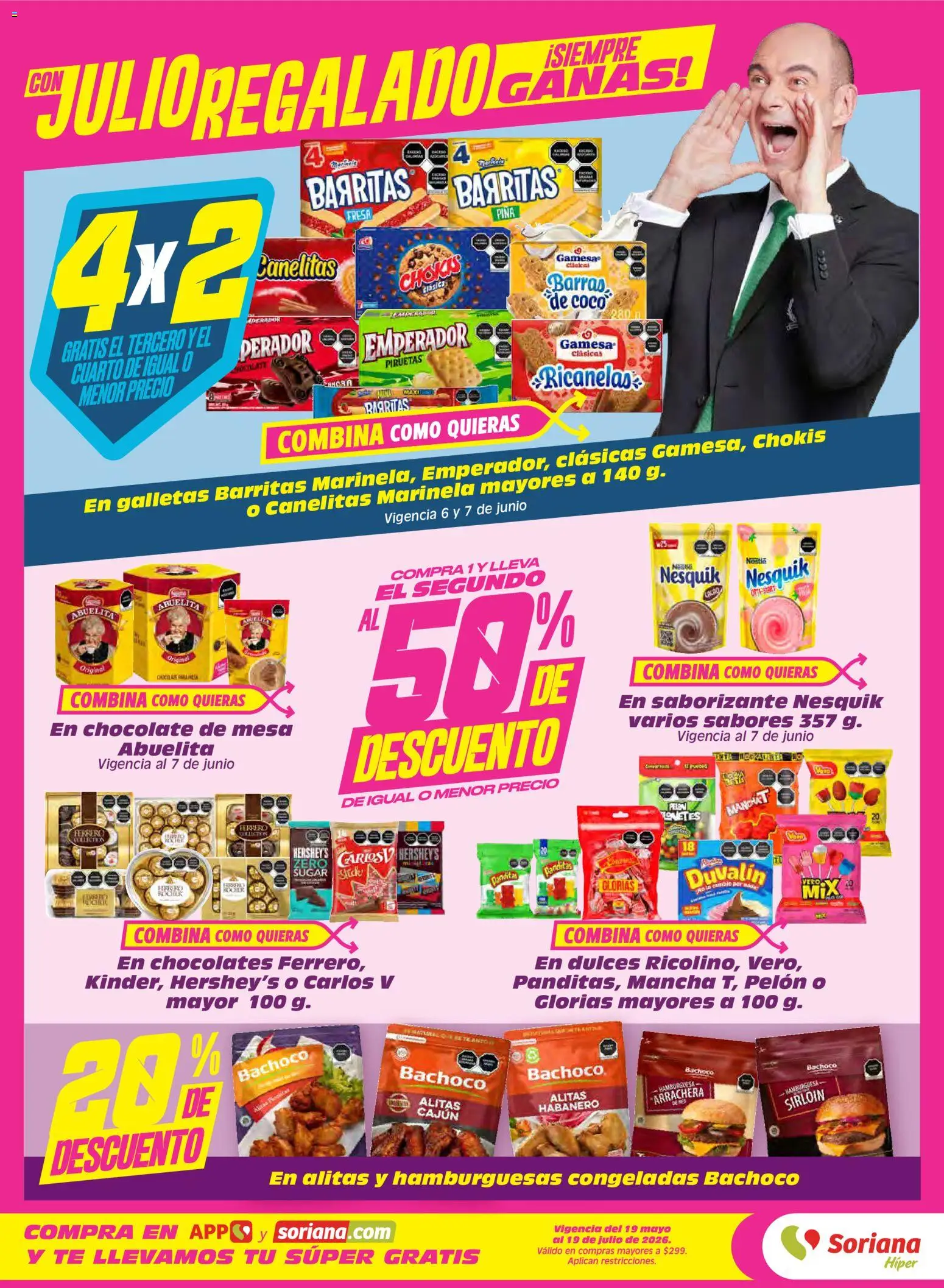 Nuevas ofertas de Soriana válidas en toda la República Mexicana desde el 05.06.2026. ¡Encuentra las mejores ofertas en Soriana folleto! | Página: 3 | Productos: Piña, Dulces, Mesa, Té