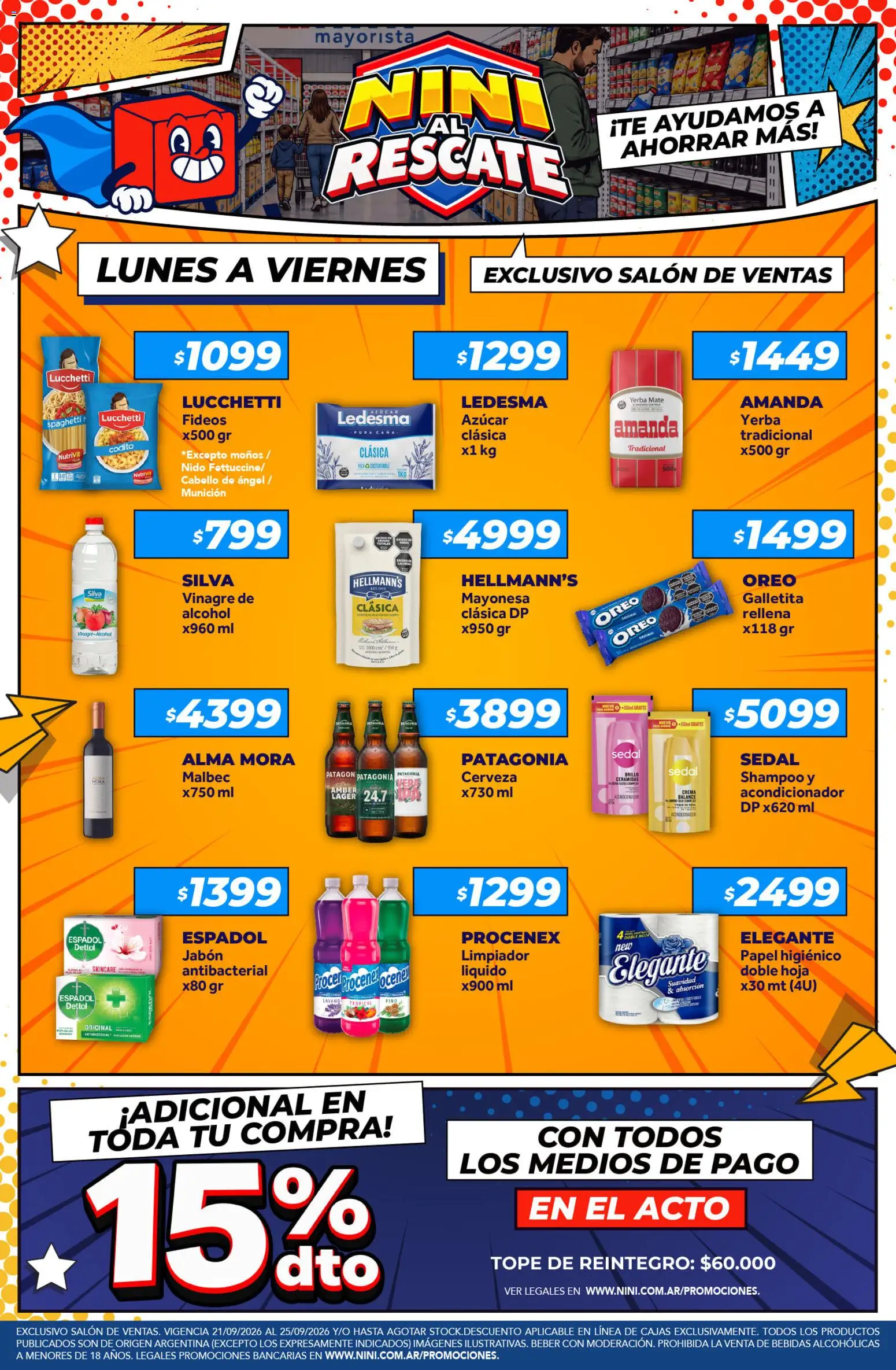 NINI Mayorista catálogo │ válido desde el 21/09/2026 | Página: 1 | Productos: Mate, Vinagre, Alcohol, Crema