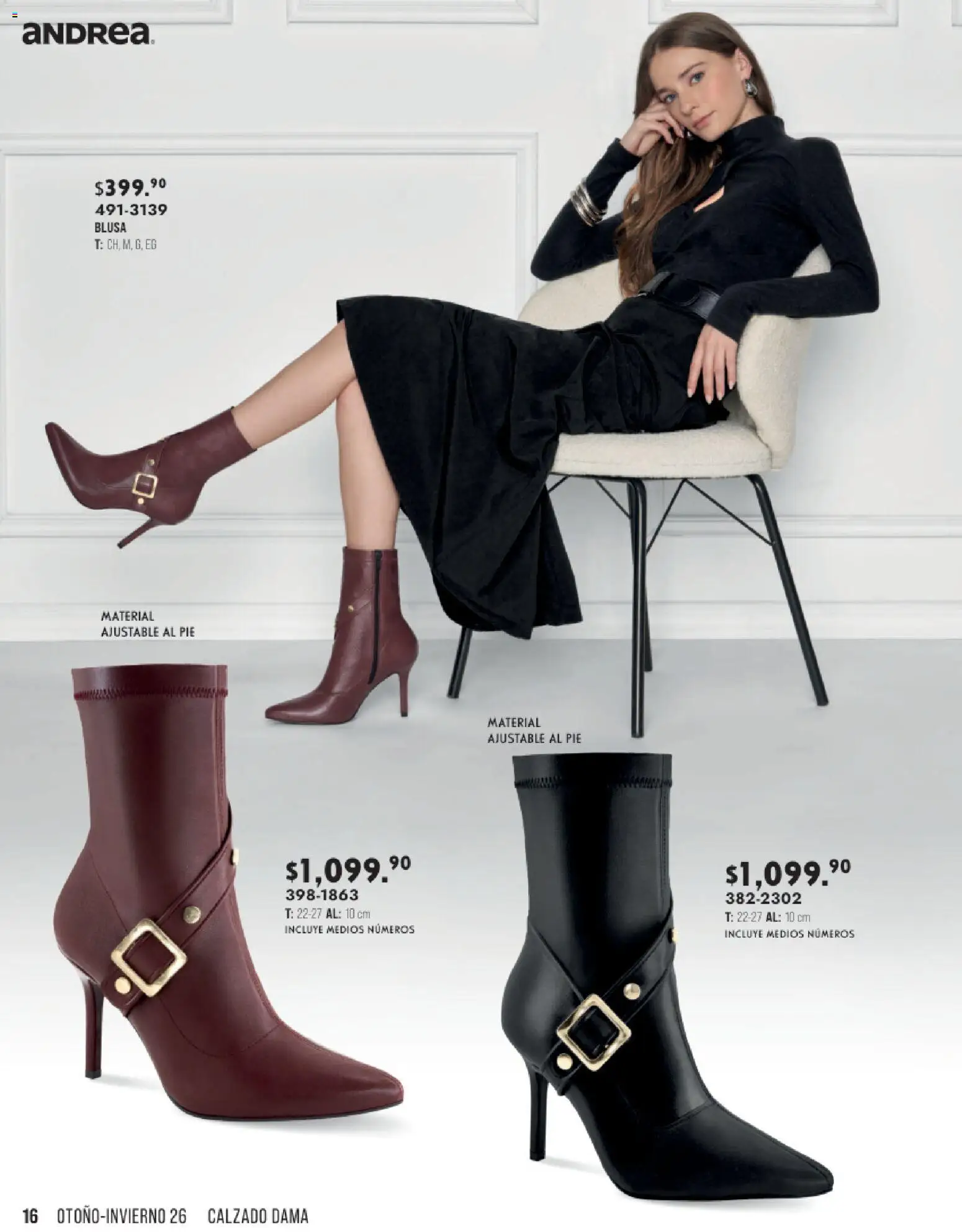 Nuevas ofertas de Andrea válidas en toda la República Mexicana desde el 23/08/2026. ¡Encuentra las mejores ofertas en Andrea catálogo Otoño Invierno! | Página: 16
