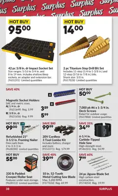 Preview of Princess Auto flyer - 2 Week Sale! from shop Princess Auto valid from Aug 25, 2026 | Page: 39 | Products: Jigsaw, PC, Adapter, Socket