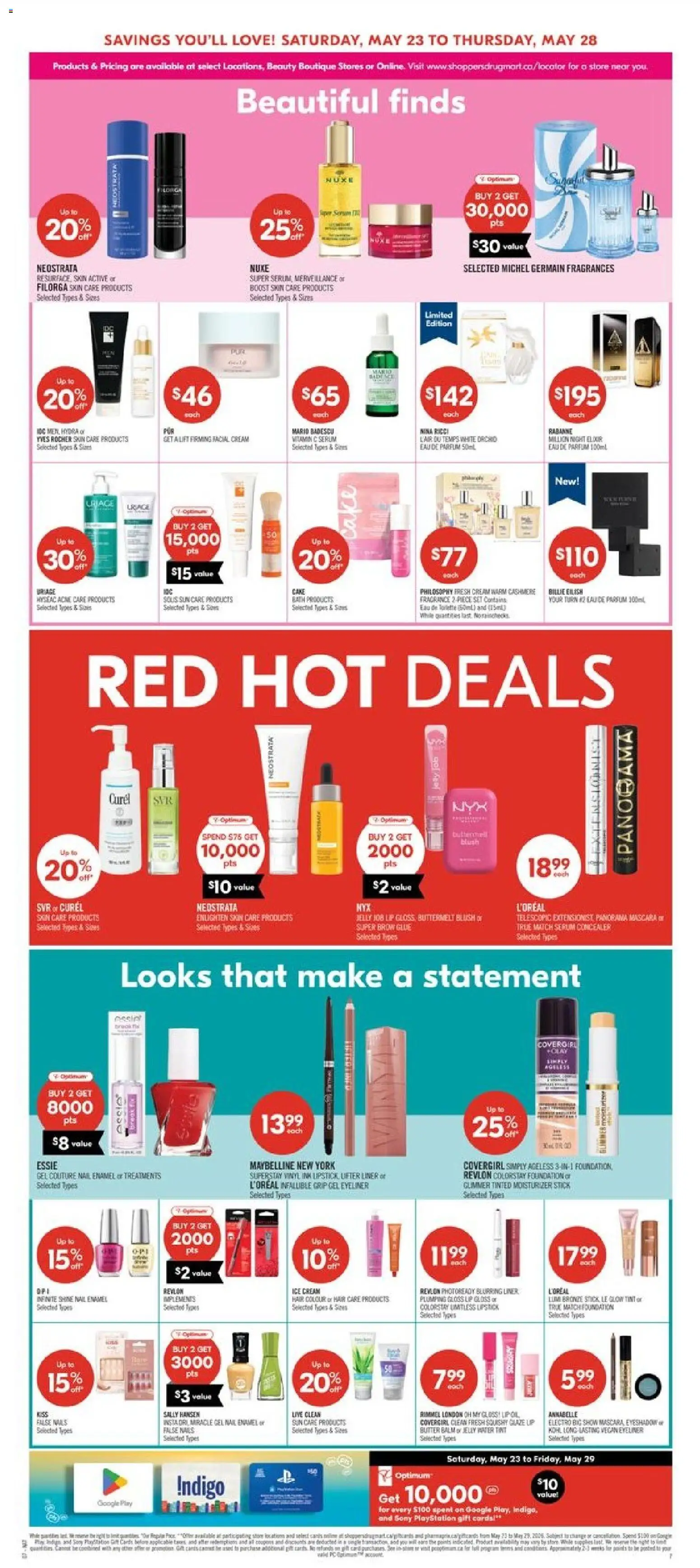 Shoppers flyer valid from 22.05.2026 | Page: 11 | Products: Fragrance, Eau de toilette, Concealer, Mascara