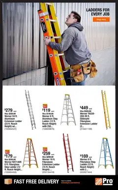 Preview of Home Depot weekly ads valid from 07/06/2026 | Page: 6 | Products: Ladder