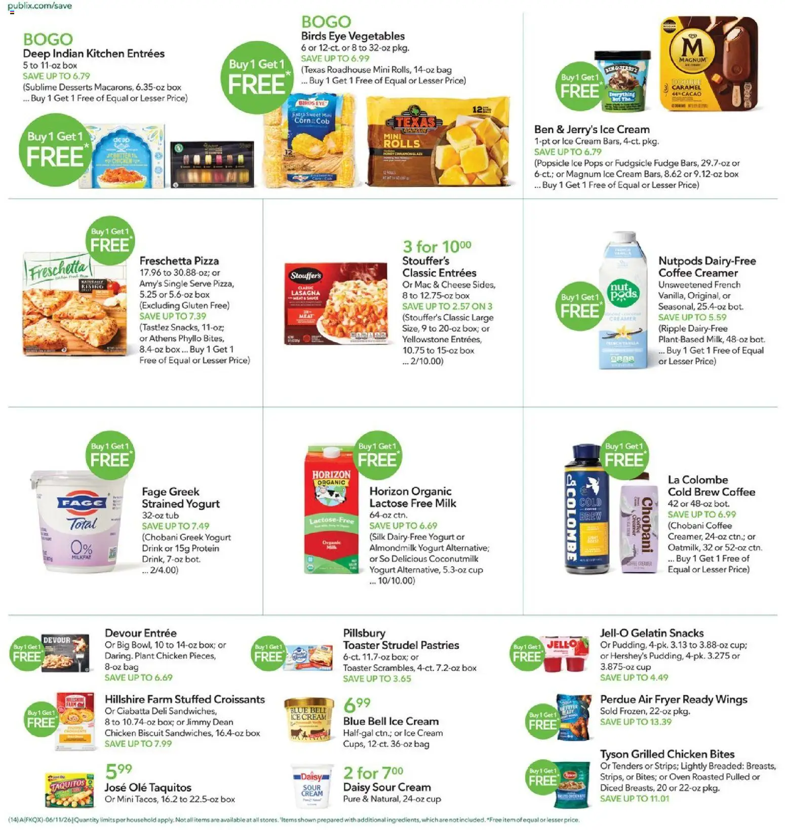 Publix Weekly Ad - valid from 10.06.2026 | Page: 14 | Products: Fryer, Box, Cheese, Pizza