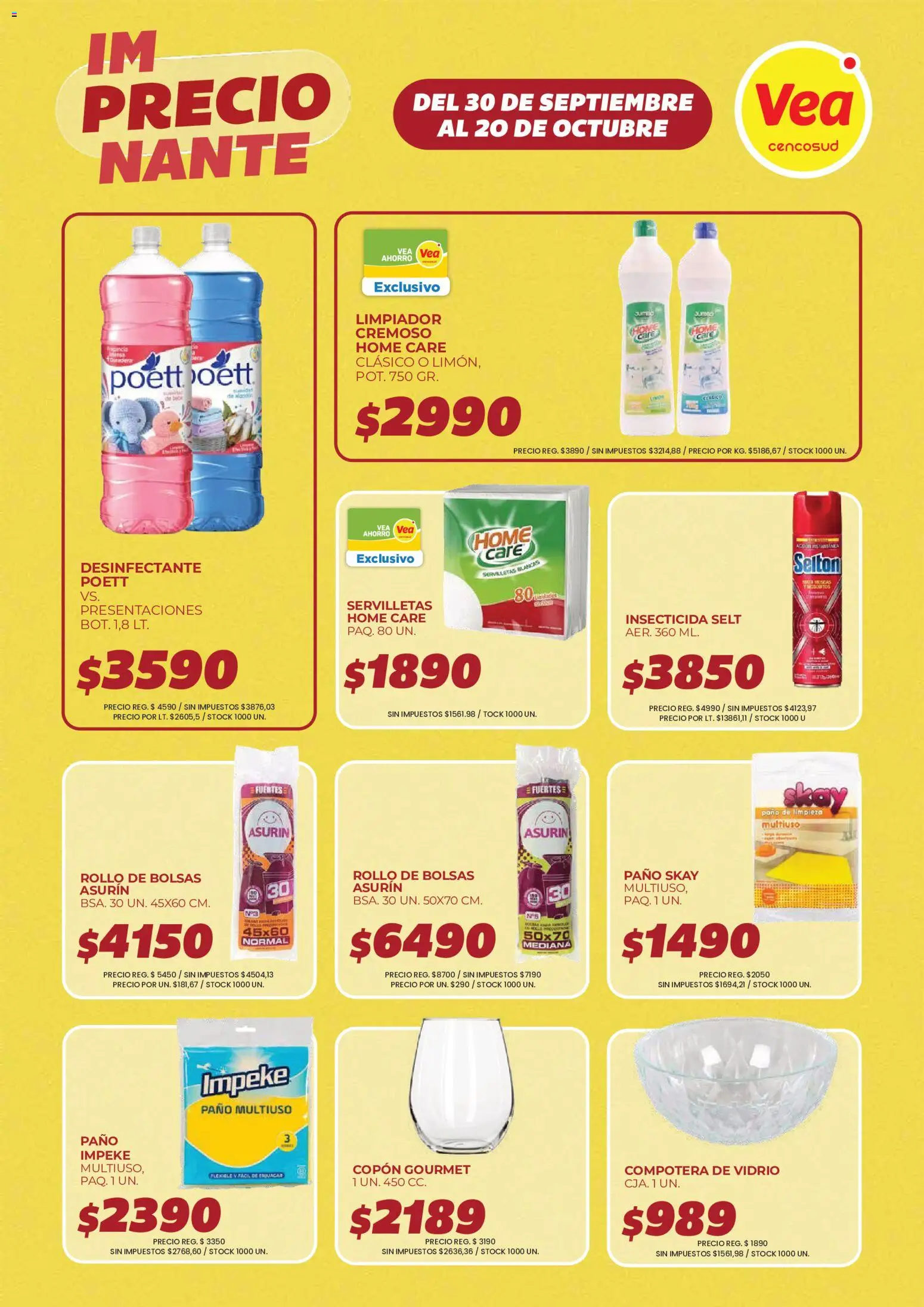 Vea - Volante imPRECIOnante Cuyo │ válido desde el 30/09/2026 | Página: 15 | Productos: Desinfectante, Compotera, Servilletas, Limpiador