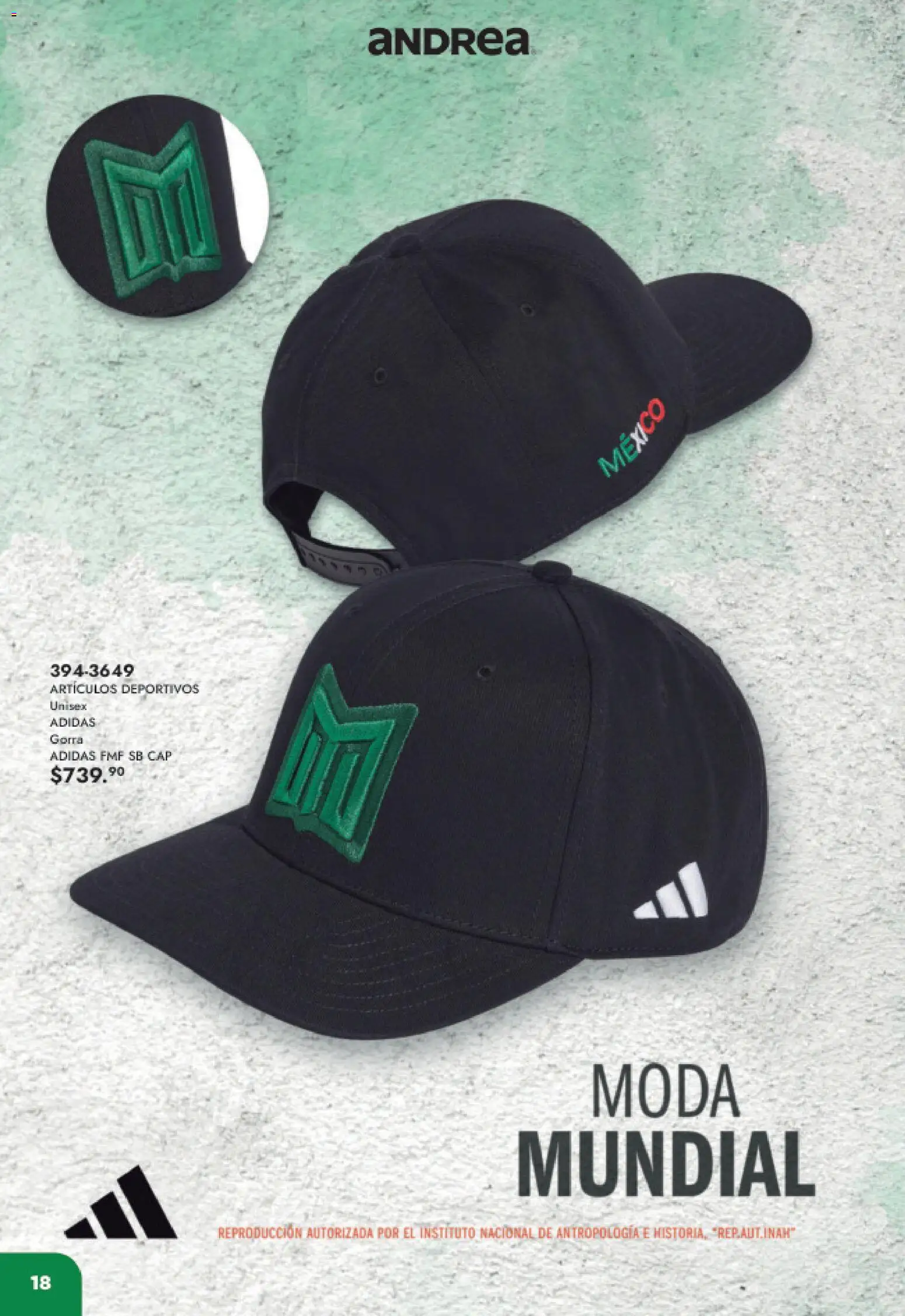 Nuevas ofertas de Andrea válidas en toda la República Mexicana desde el 17.05.2026. ¡Encuentra las mejores ofertas en Andrea catálogo Listos para ganar! | Página: 18 | Productos: Gorra