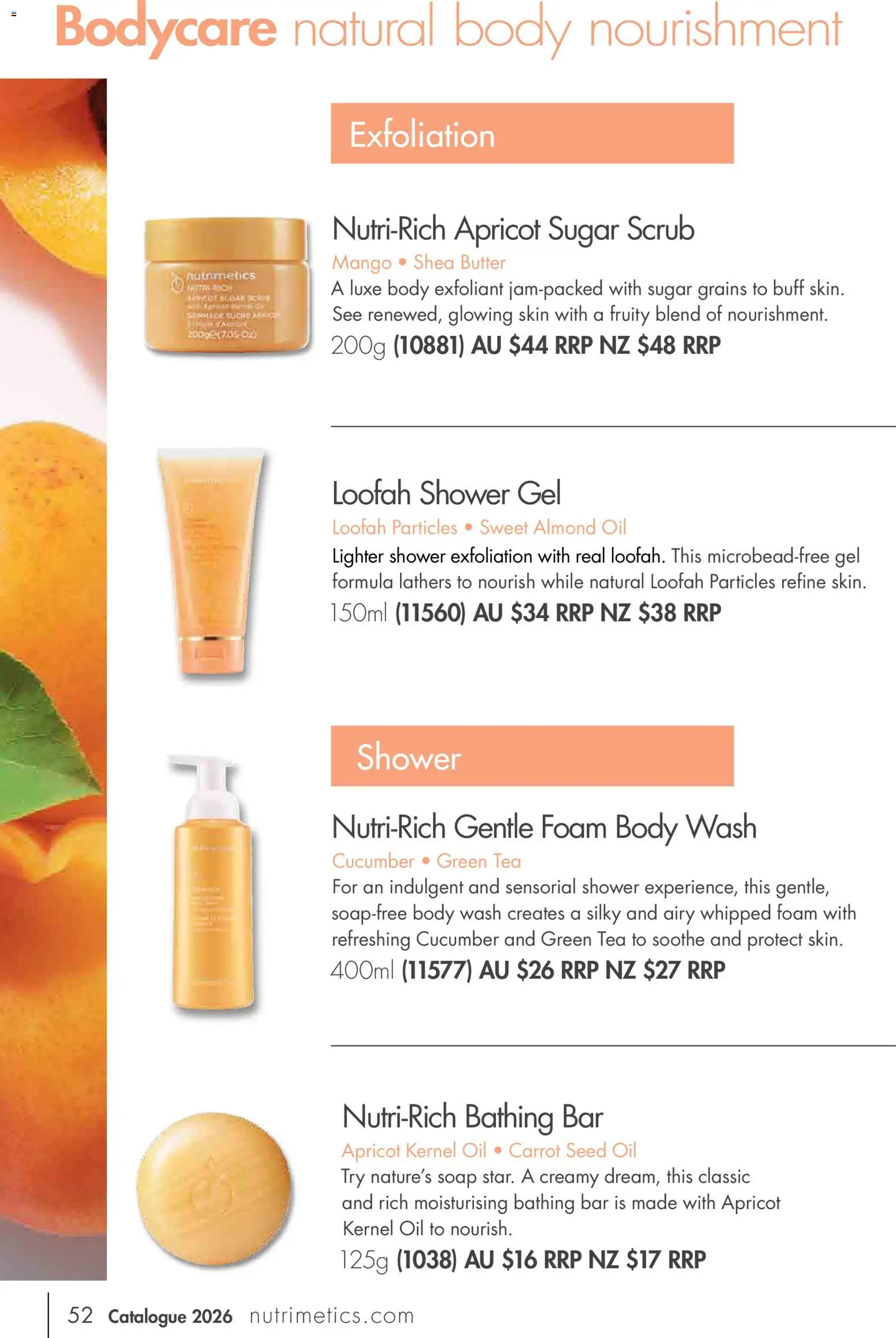 Nutrimetics catalogue - valid from 01/01/2026 | Page: 52 | Products: Shower, Oil, Scrub, Tea