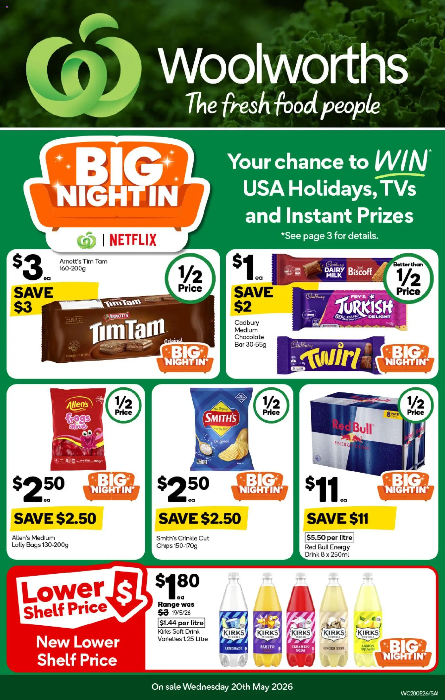 Woolworths catalogue - valid from 20.05.2026 | Page: 1 | Products: Shelf, Dairy, Energy drink, Lemon