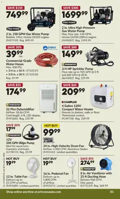 Preview of Princess Auto flyer - 2 Week Sale! from shop Princess Auto valid from Jun 30, 2026 | Page: 86 | Products: Fan, Table